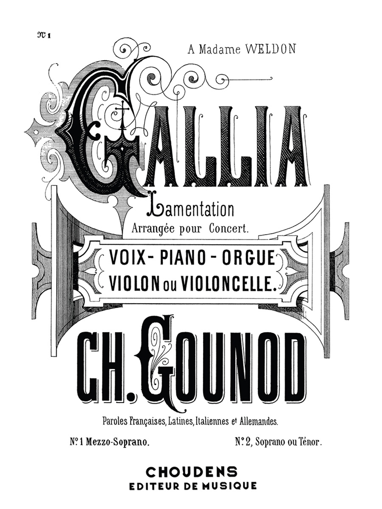 Charles Gounod: Gallia Arrange pour Concert