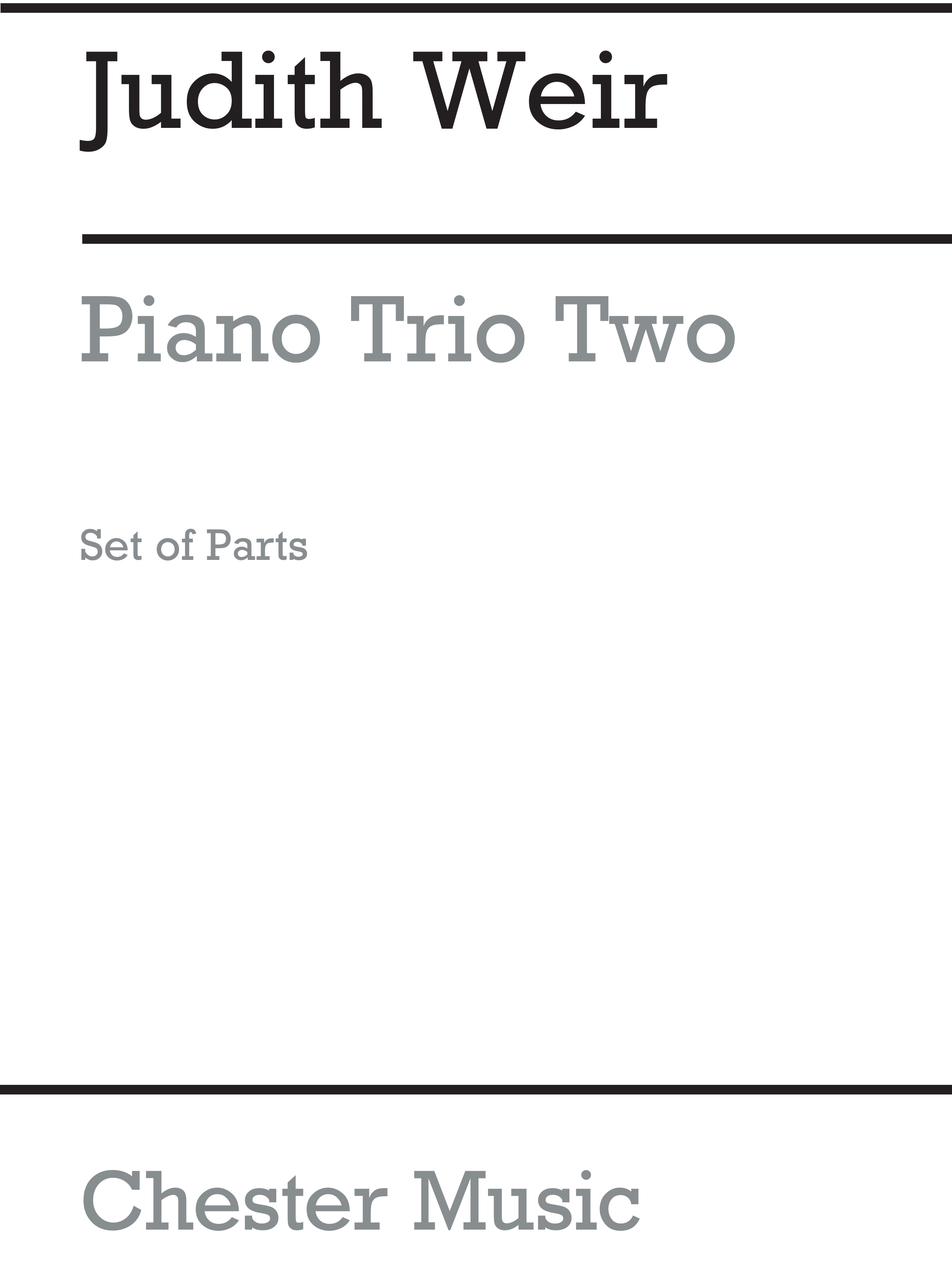 Judith Weir: Piano Trio Two (String Parts)