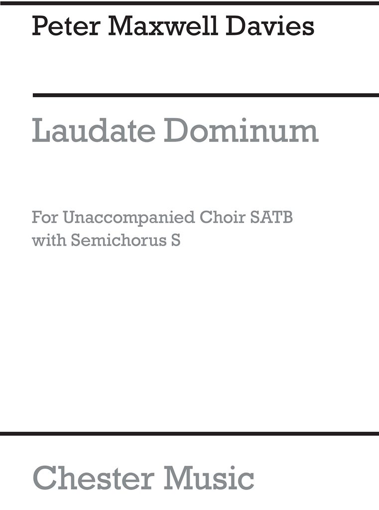 Maxwell Davies Laudate Dominum Satb