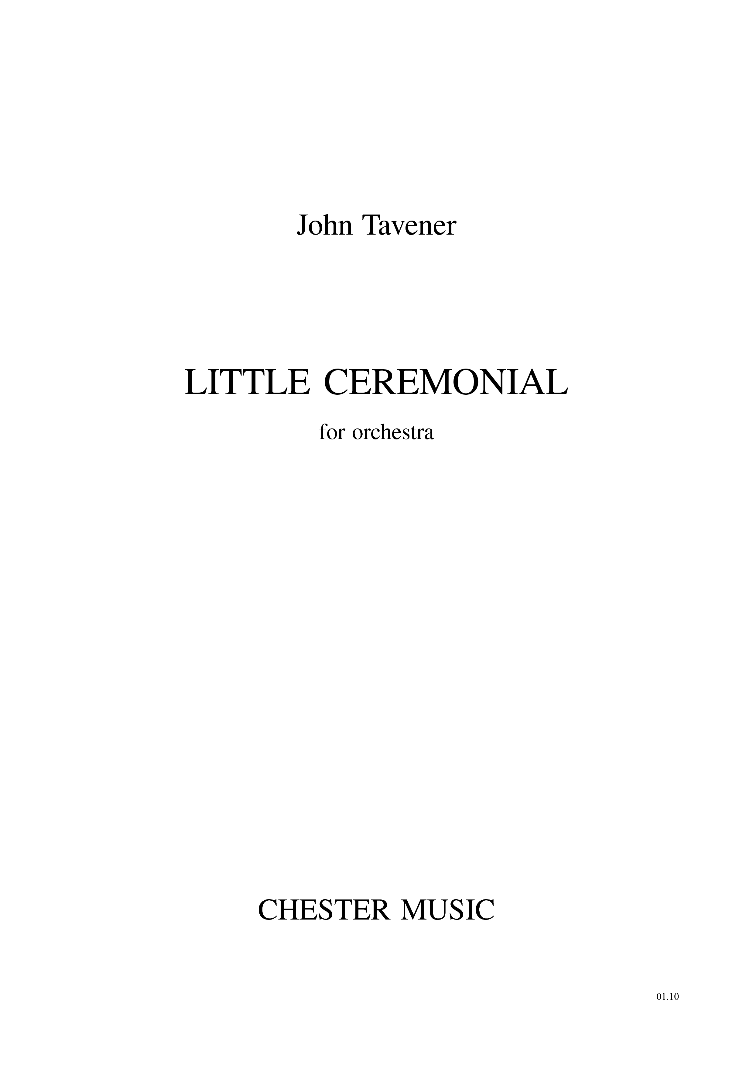 John Tavener: Little Ceremonial