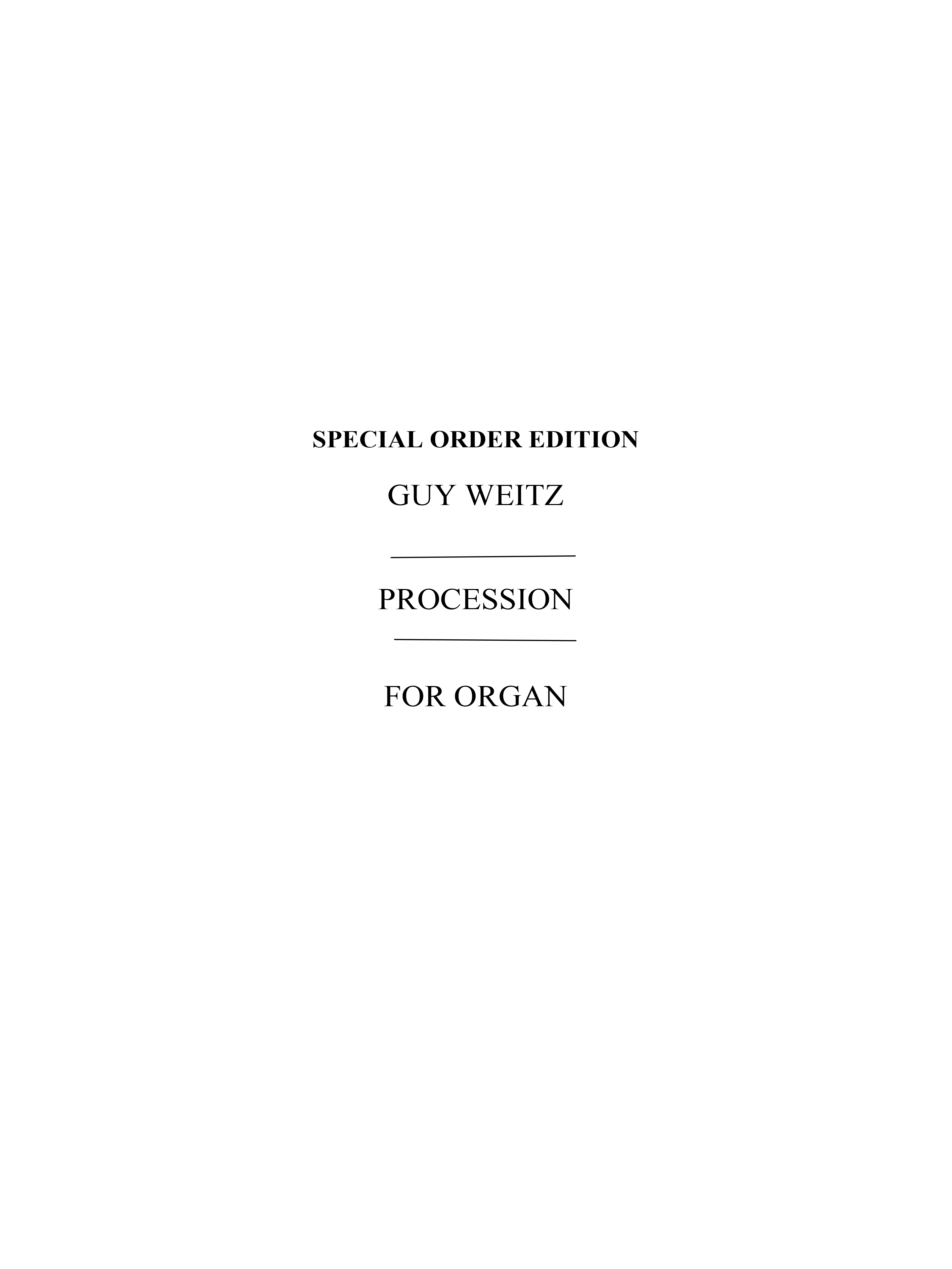 Guy Weitz: Procession (From Symphony No.2 For Organ)