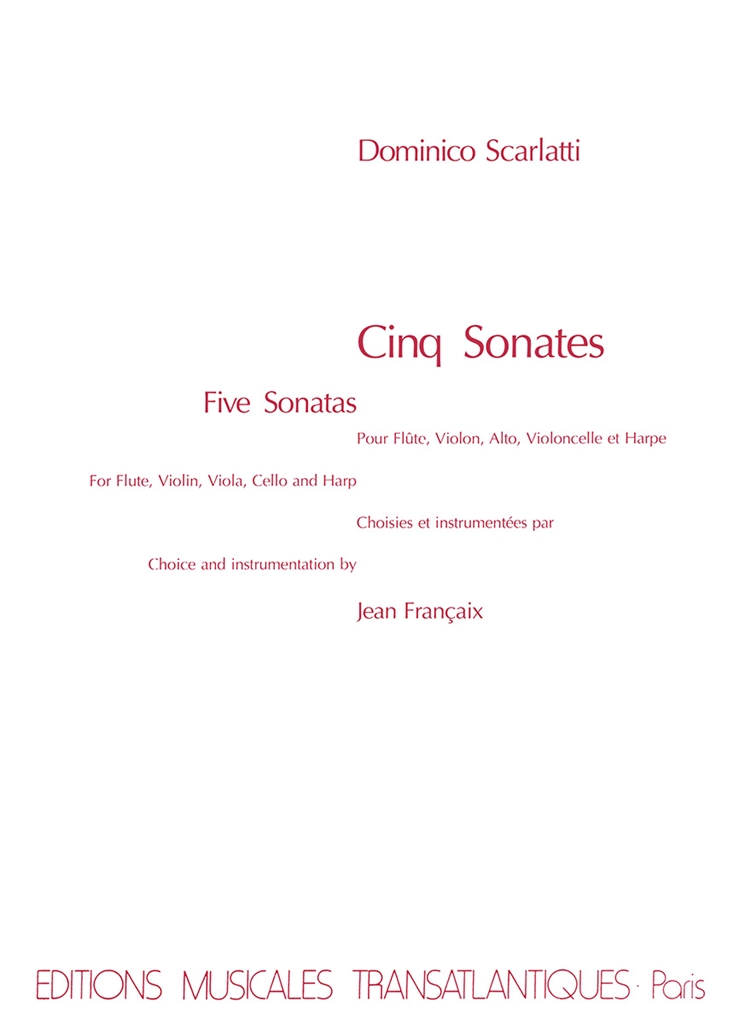 Domenico Scarlatti: 5 Sonates. Partition + Parties