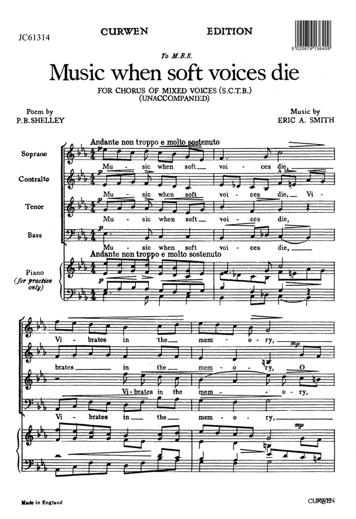 Smith Music When Soft Voices Satb