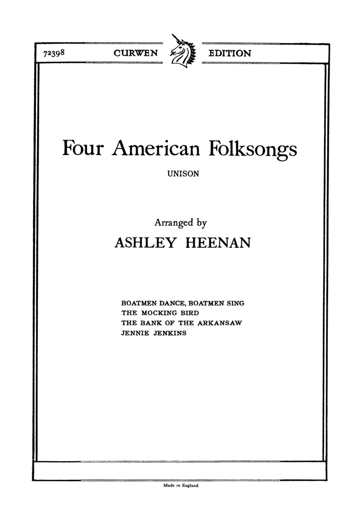 Heenan, A Four American Folksongs Unison/Piano