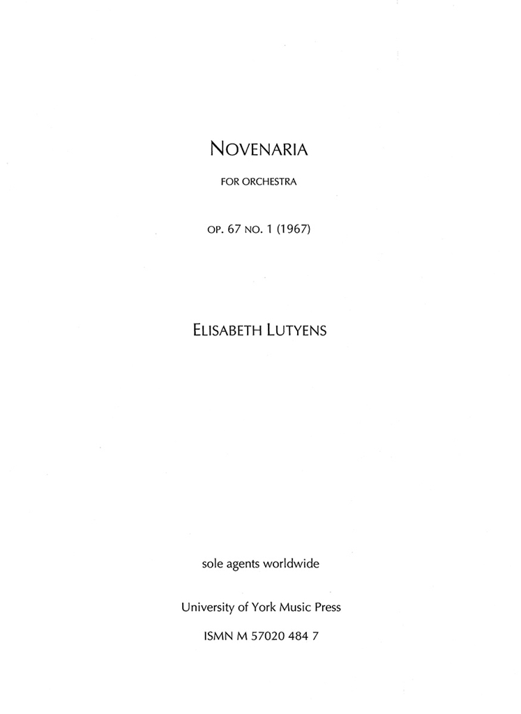 Elisabeth Lutyens: Novenaria Op.67 No.1