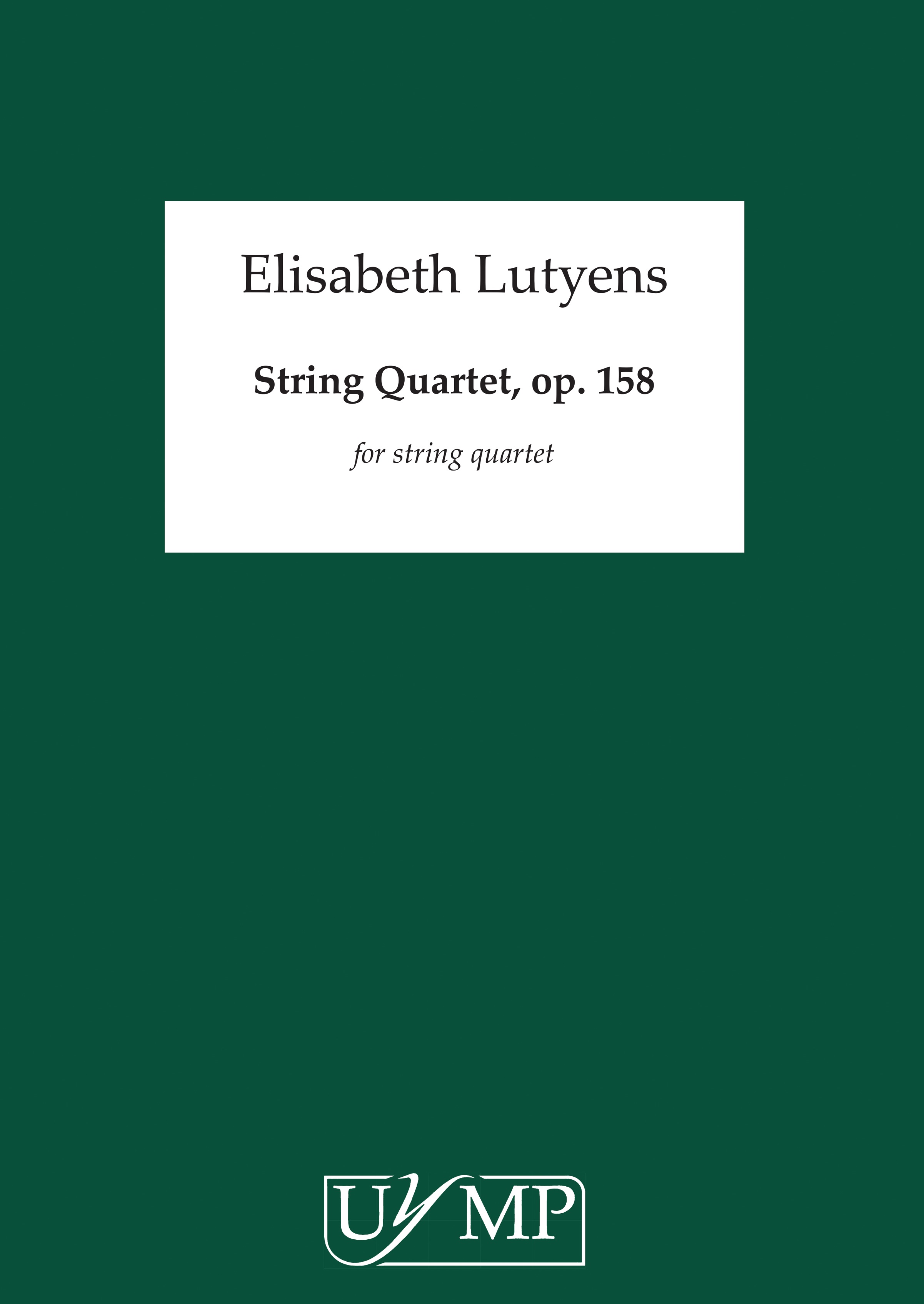 Elisabeth Lutyens: String Quartet Op.158 (Score)