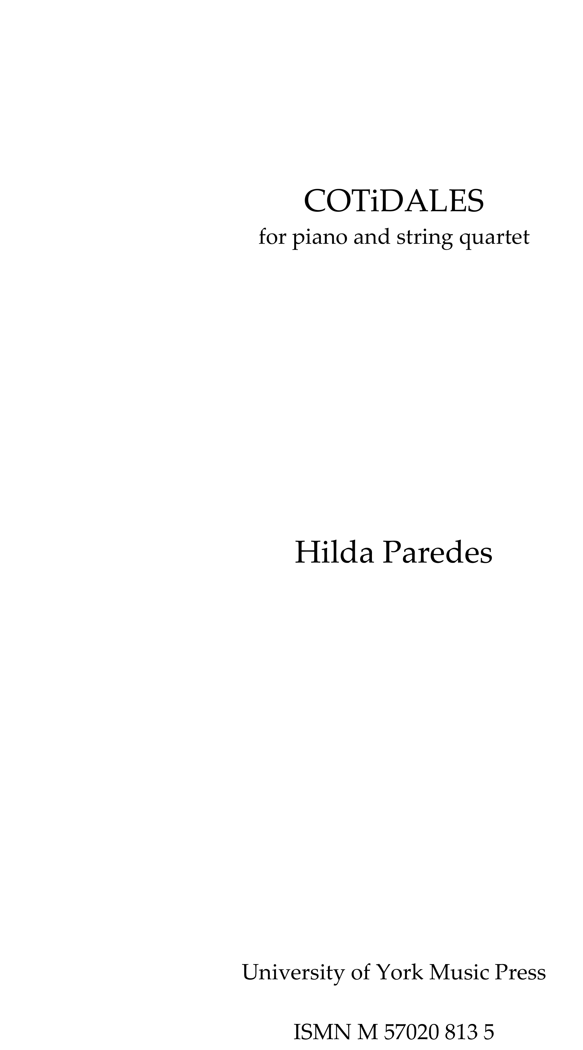 Hilda Paredes: Cotidales