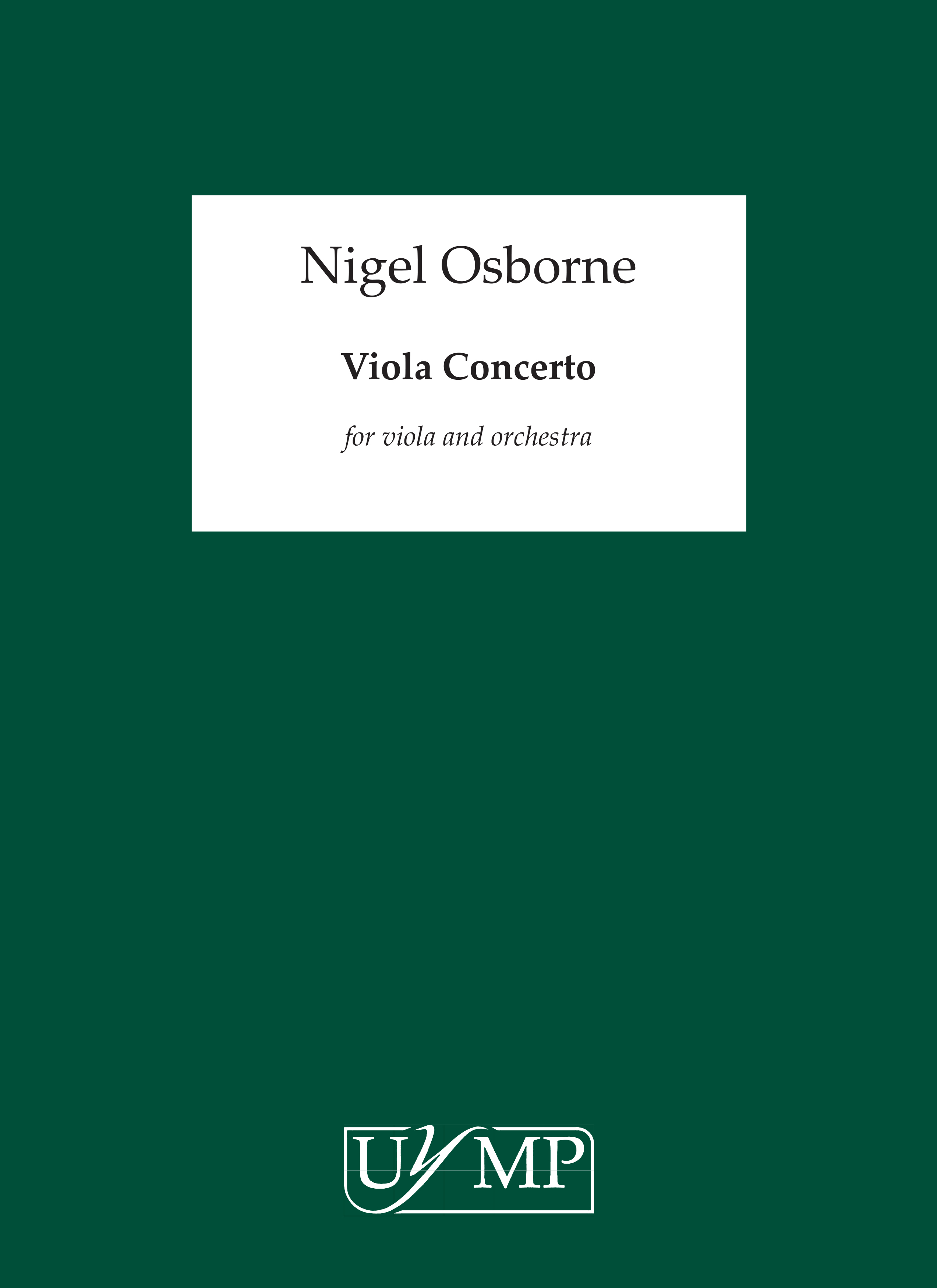 Nigel Osborne: Concerto for Viola and Orchestra