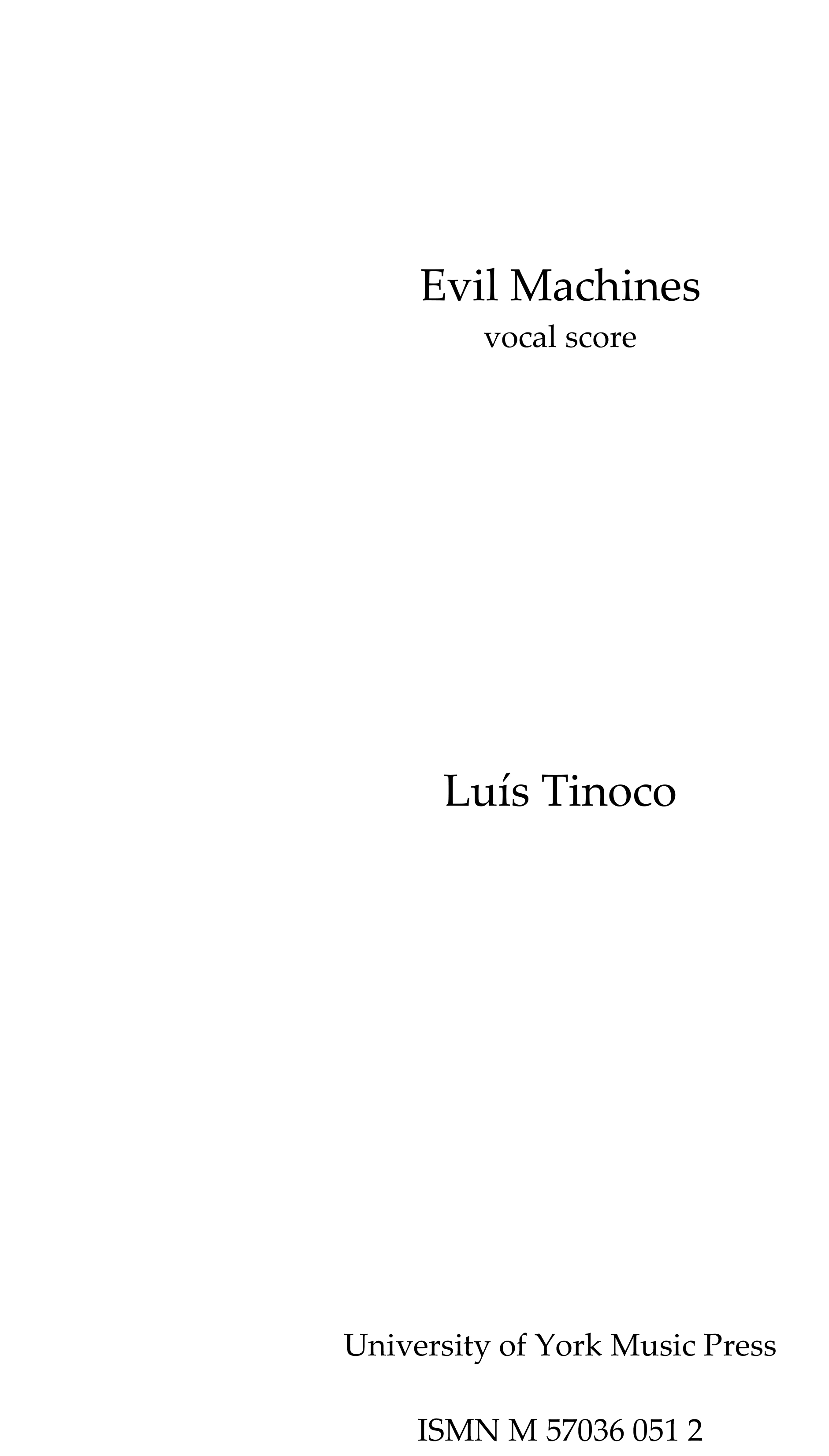 Lus Tinoco: Evil Machines