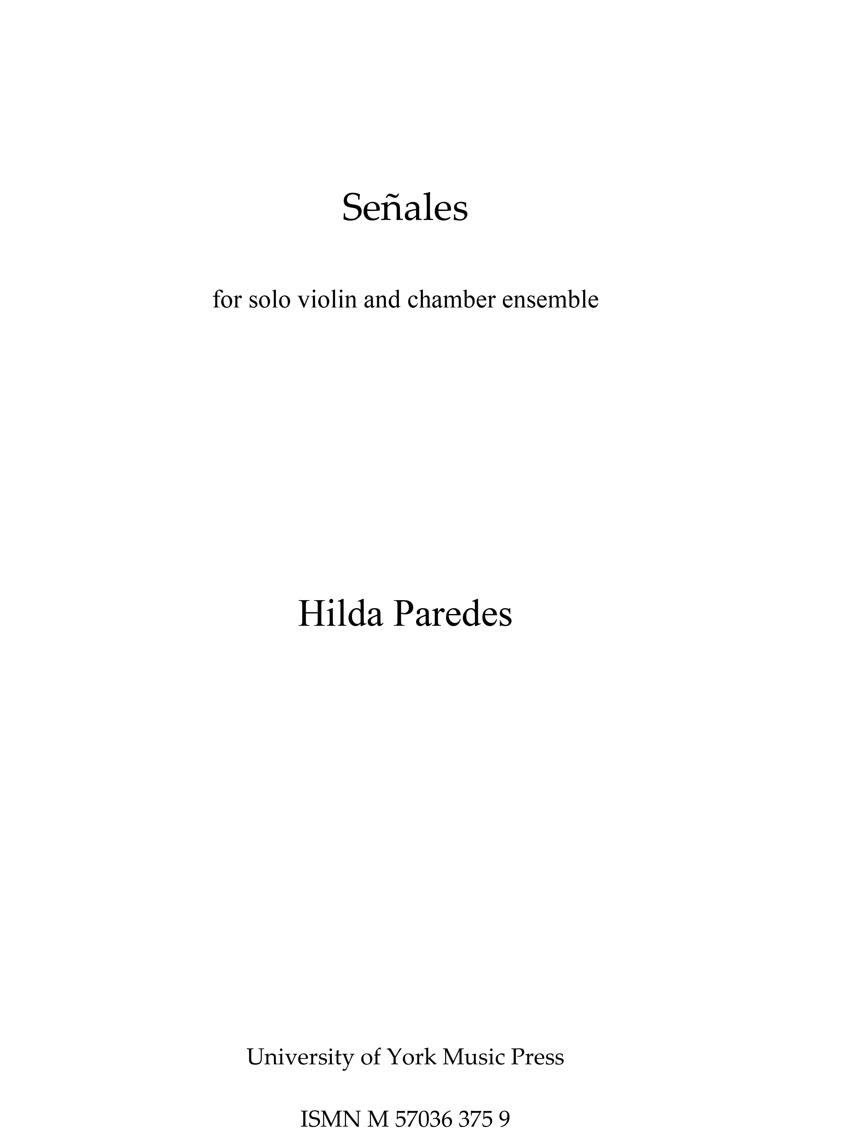 Hilda Paredes: Seales (Study Score)