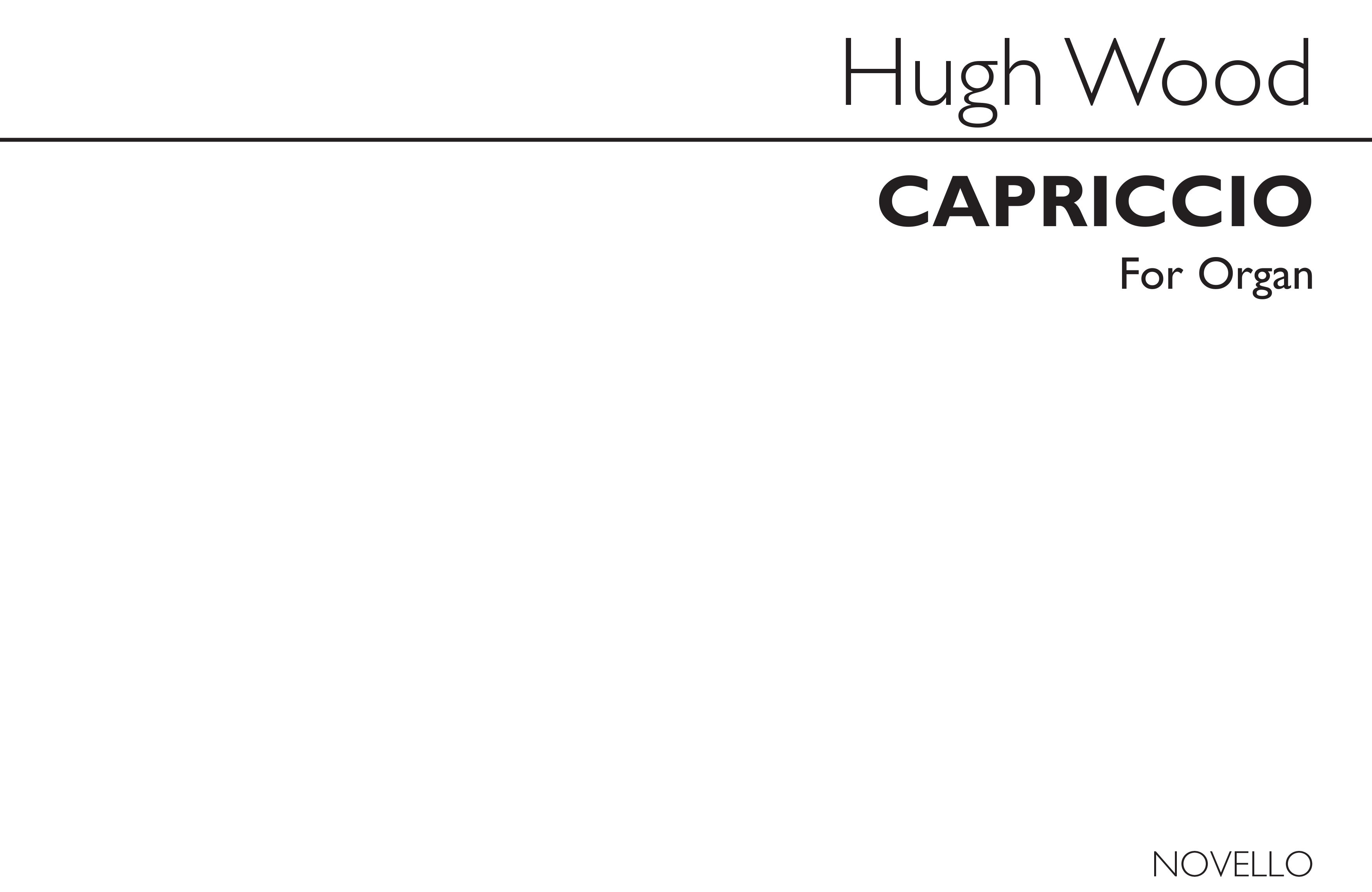 Hugh Wood: Capriccio Op.8 For Organ