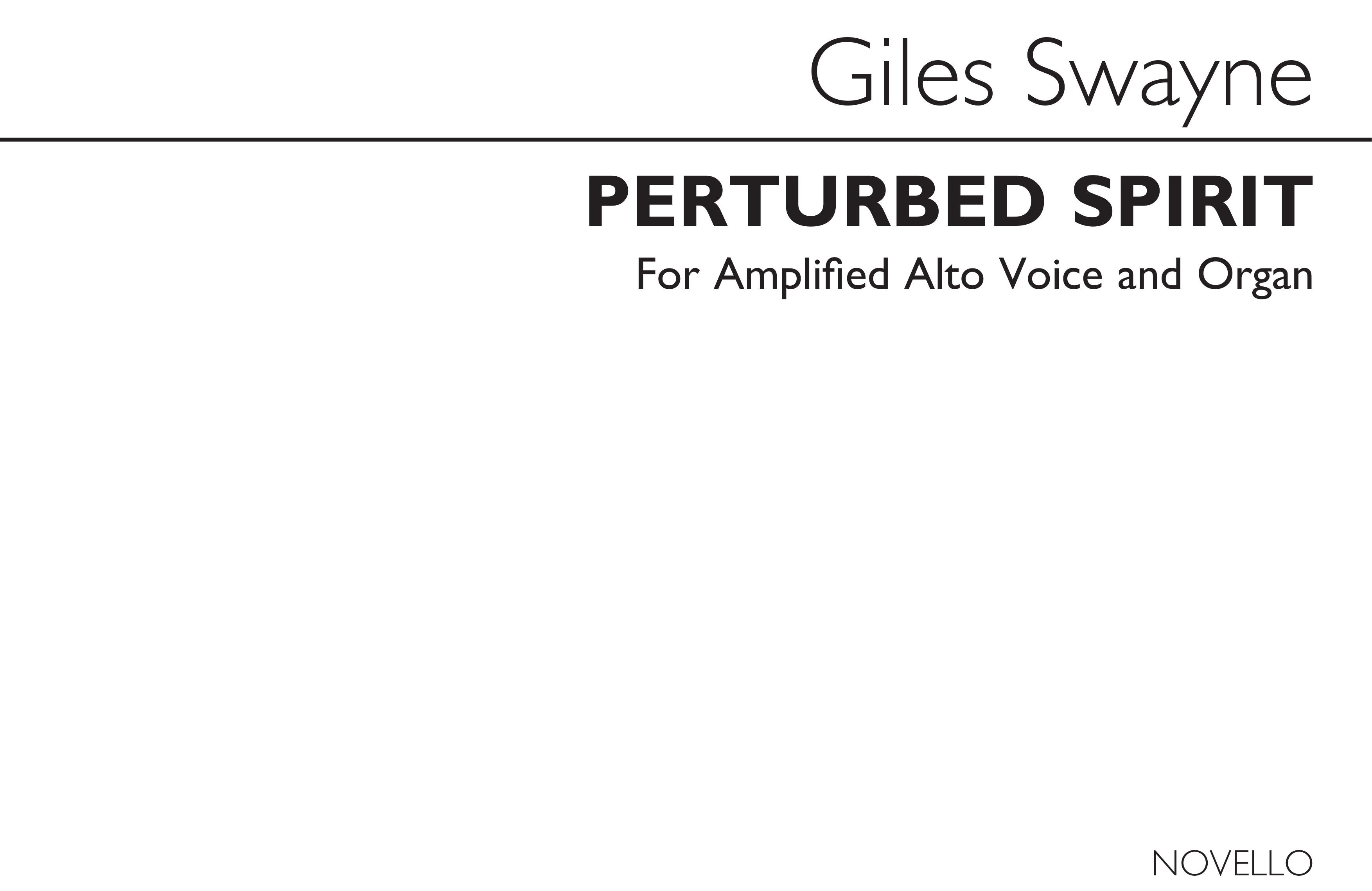 Swayne: Peturbed Spirit (Score)