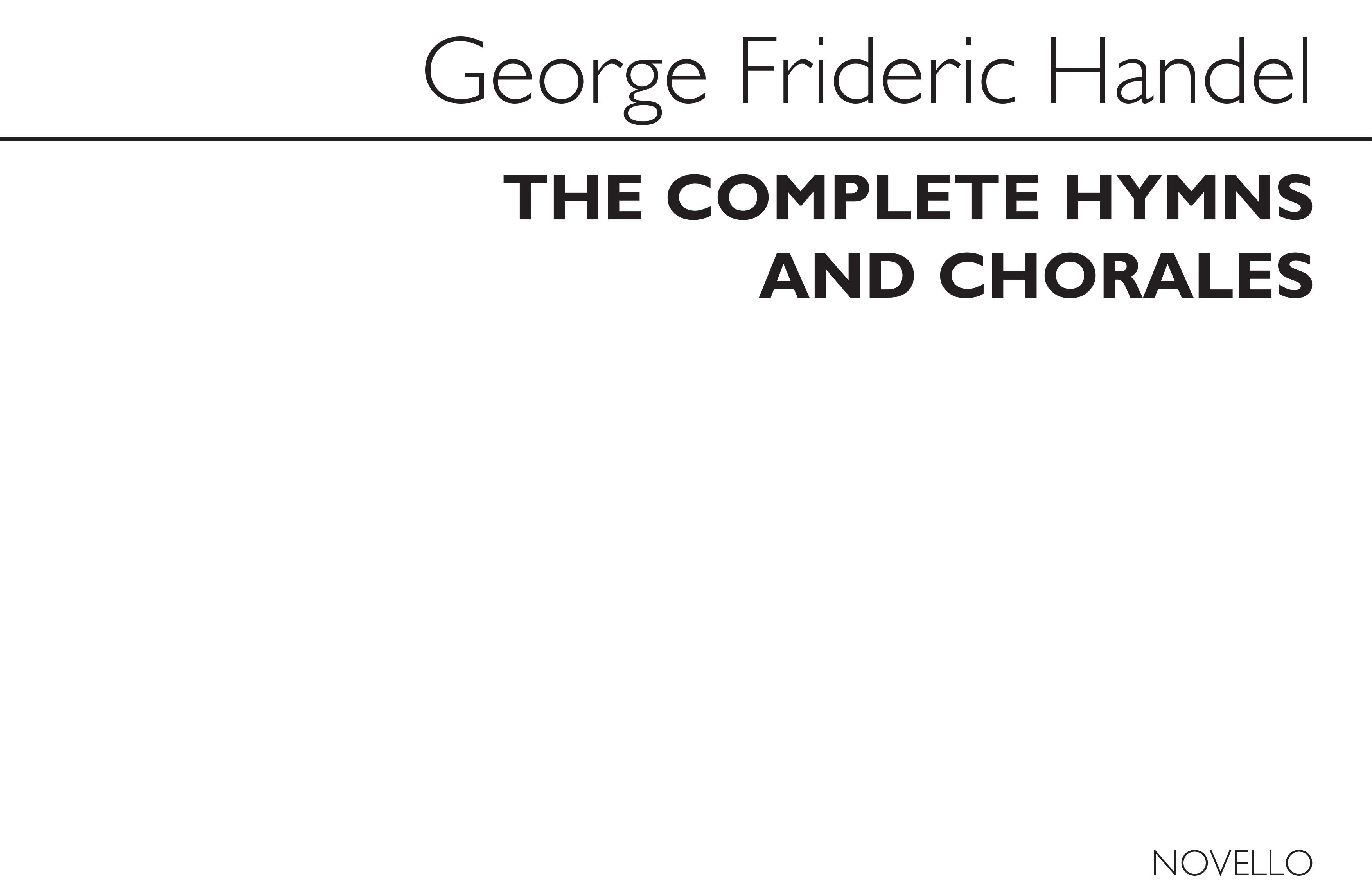 Handel: Complete Hymns & Chorales (Burrows)