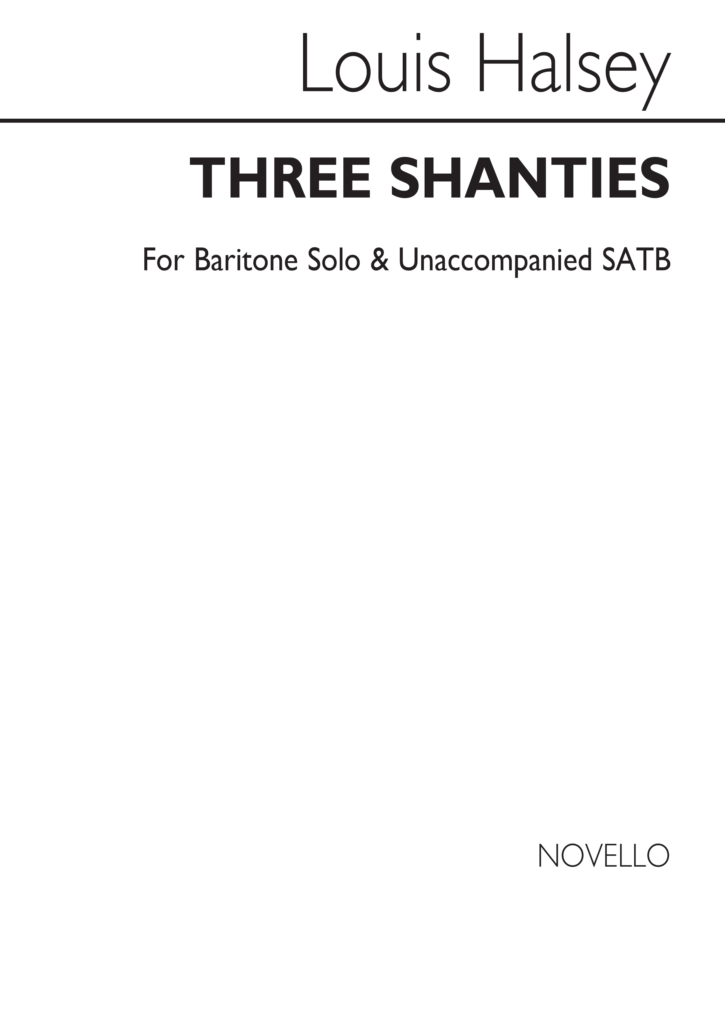 Halsey: Three Shanties for Solo Bass with SATB Chorus