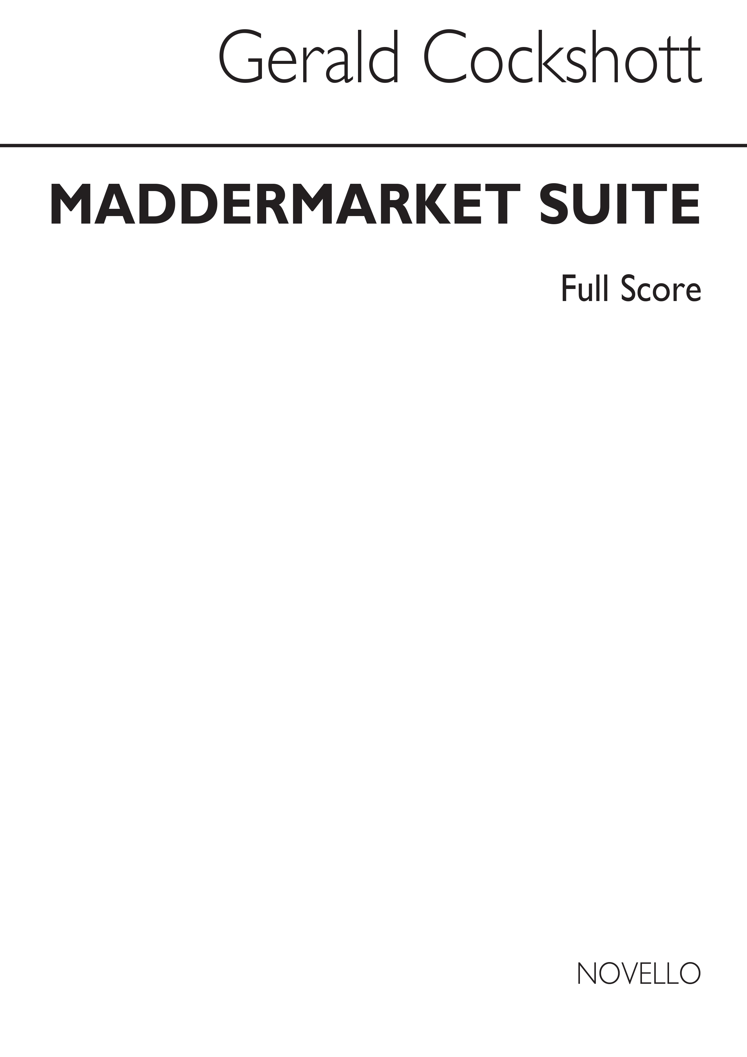 Gerald Wilfred Cockshott: Maddermarket Suite (Score)