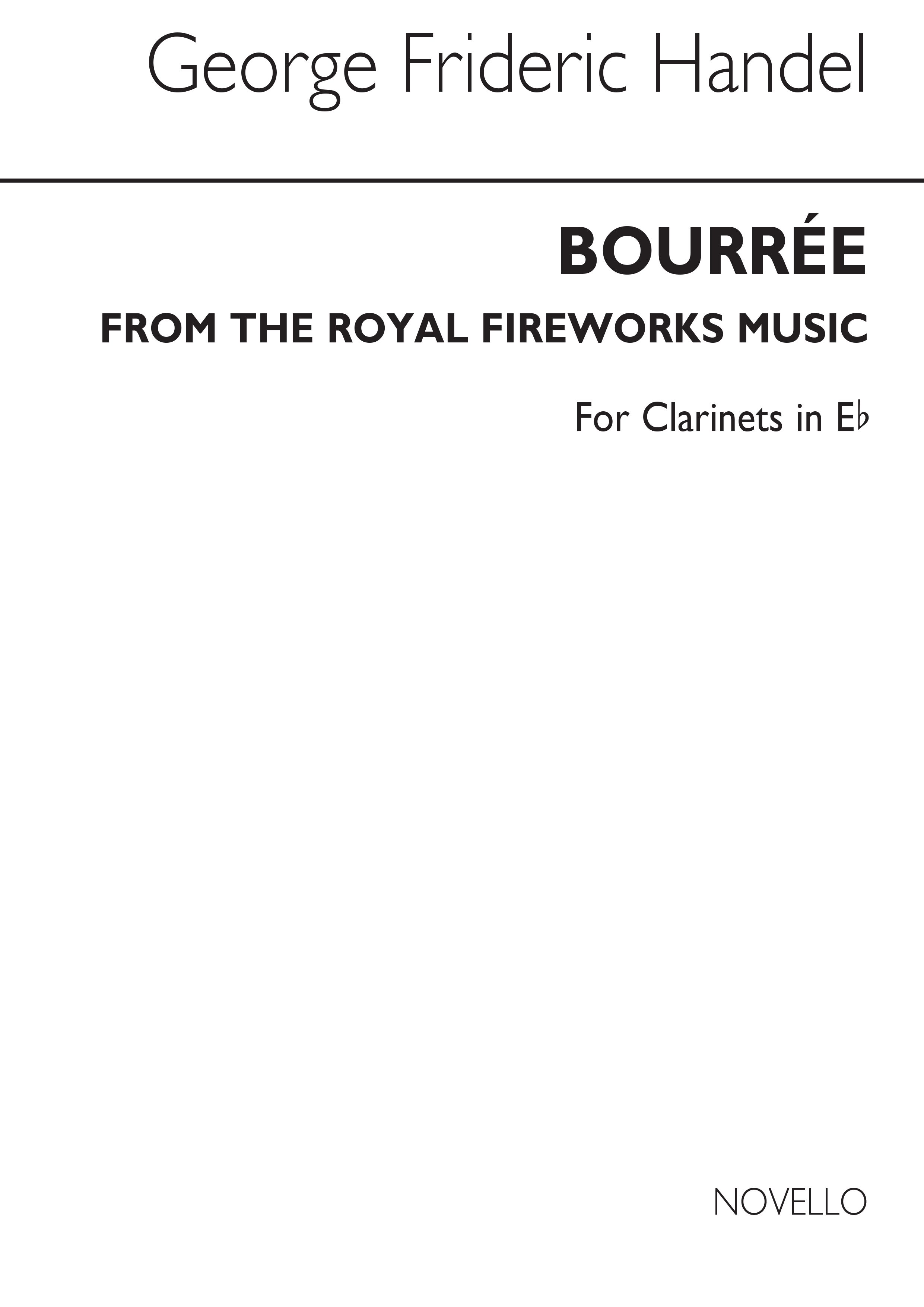 George Frideric Handel: Bourree From The Fireworks Music (Clt In Eb)