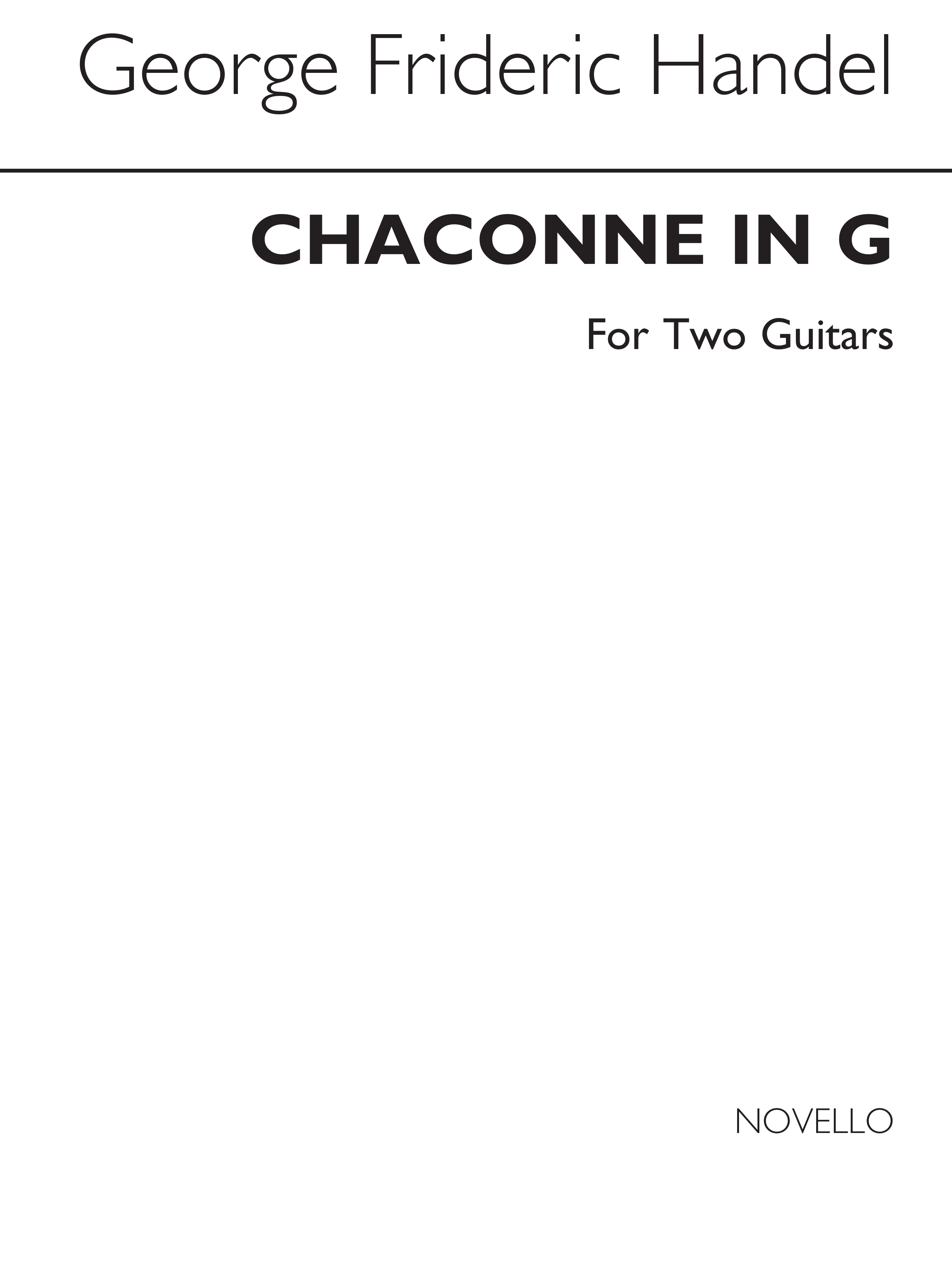 Handel: Chaconne In G For Guitar Duet