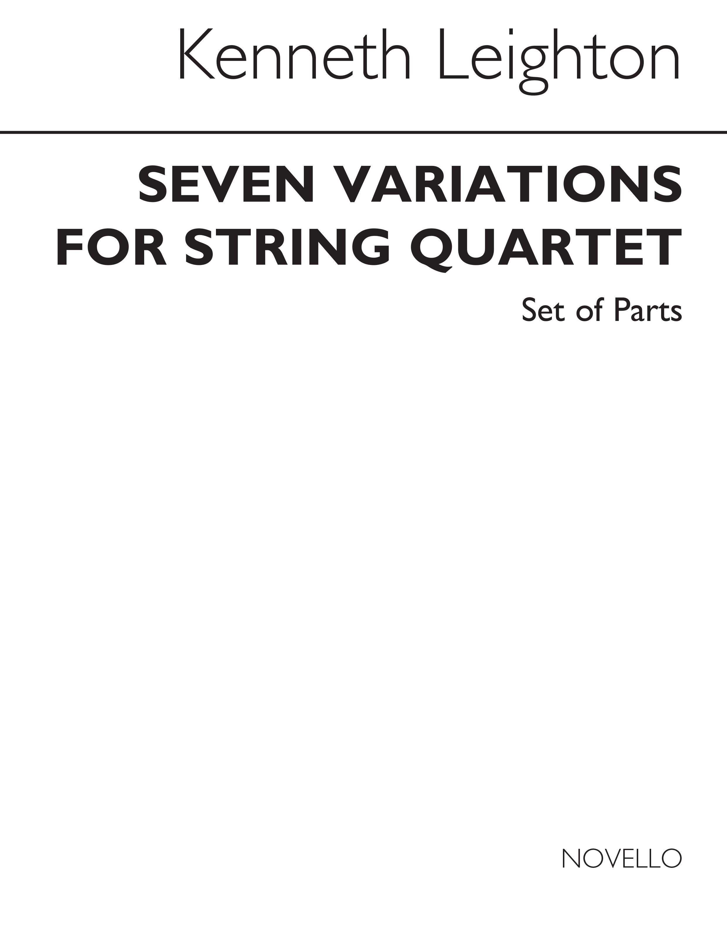 Kenneth Leighton: Seven Variations For String Quartet Op.43 (Parts)