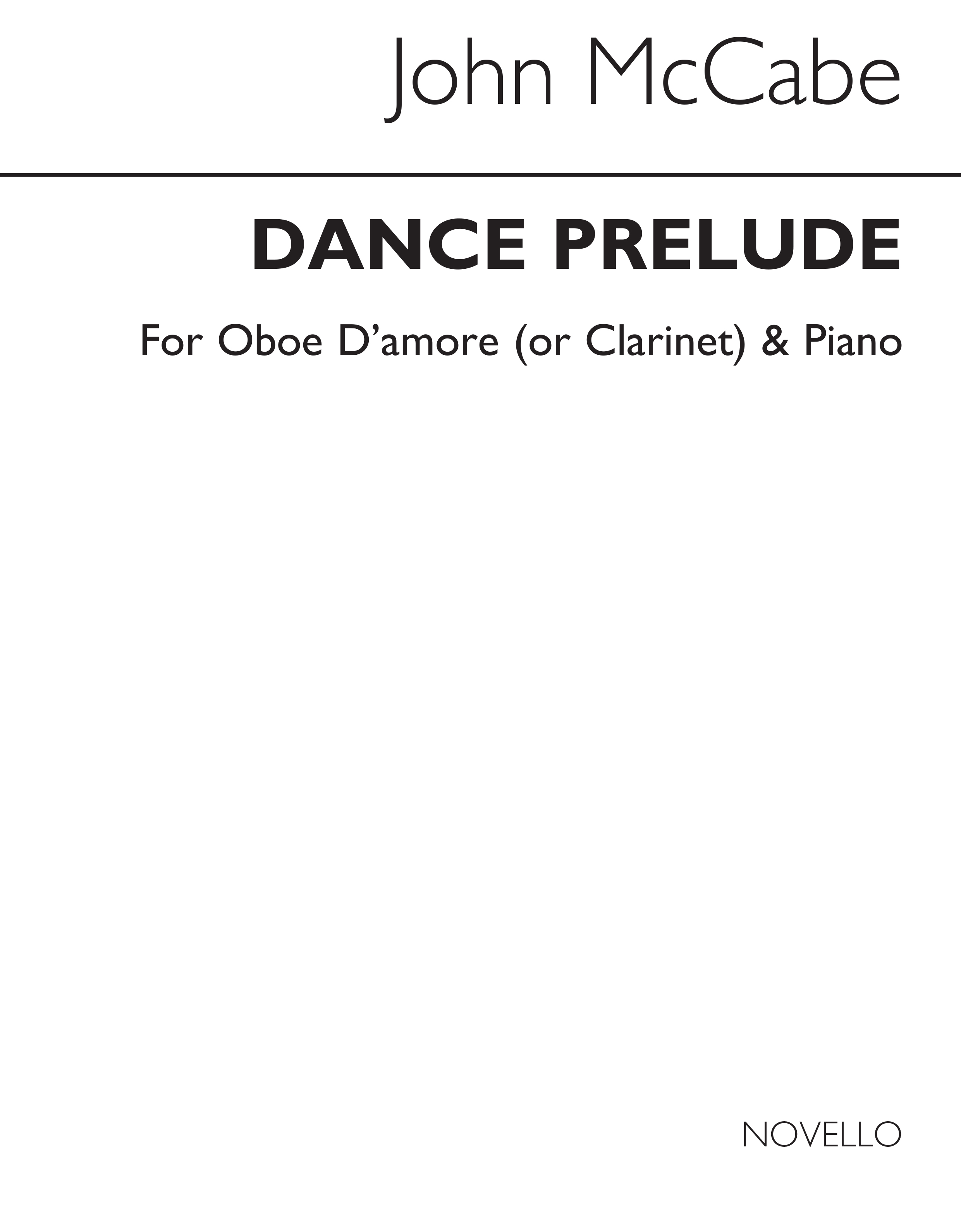 McCabe: Dance Prelude From Oboe D'amore for Oboe and Piano