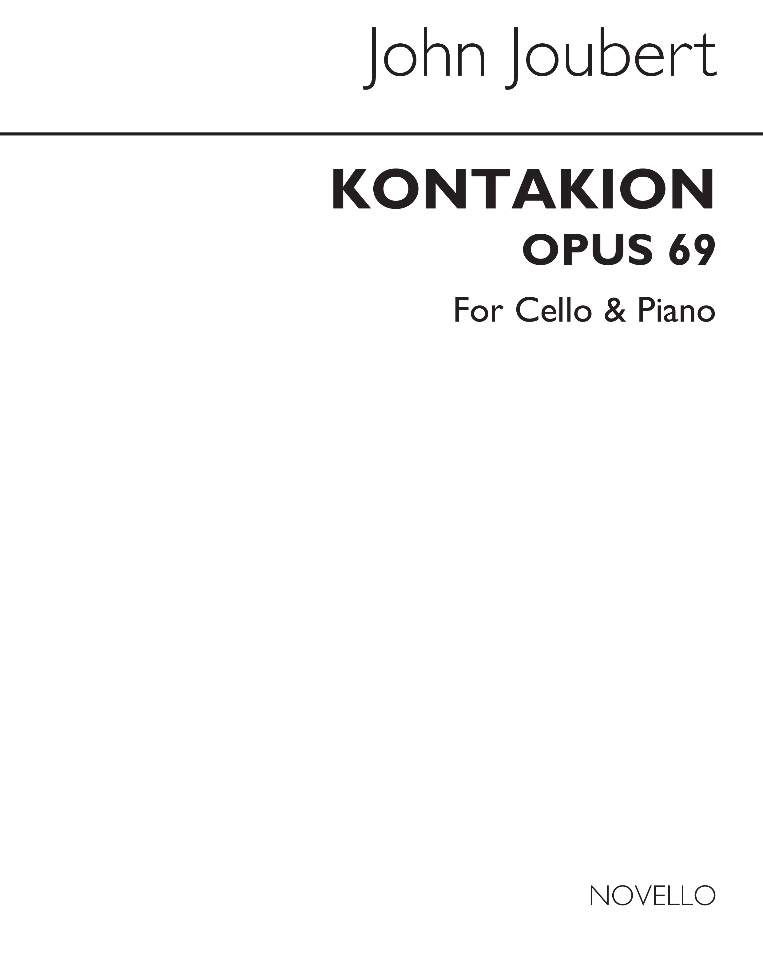 Joubert: Kontakion for Cello and Piano