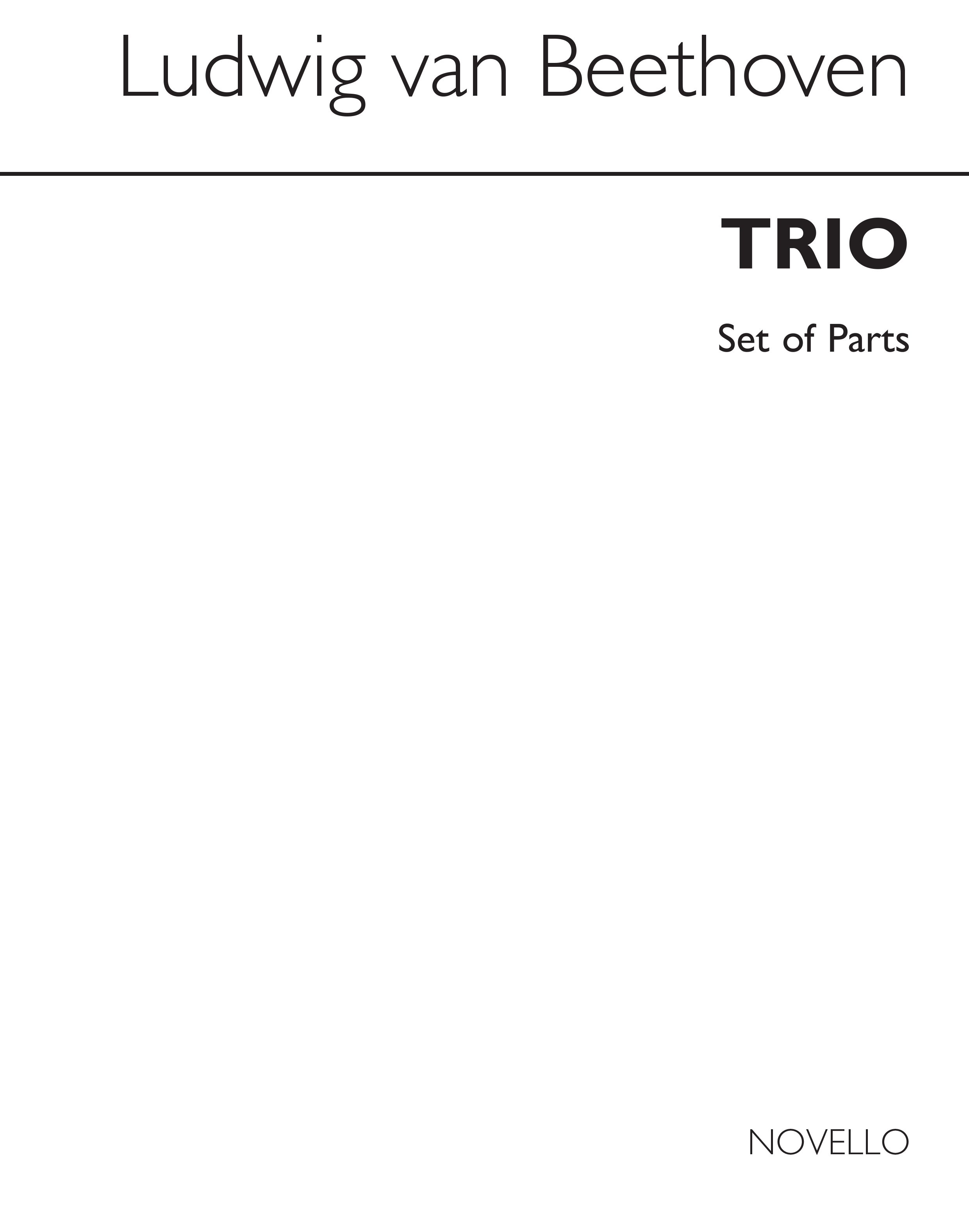 Beethoven Trio Op.87 For Equal Clarinets Parts