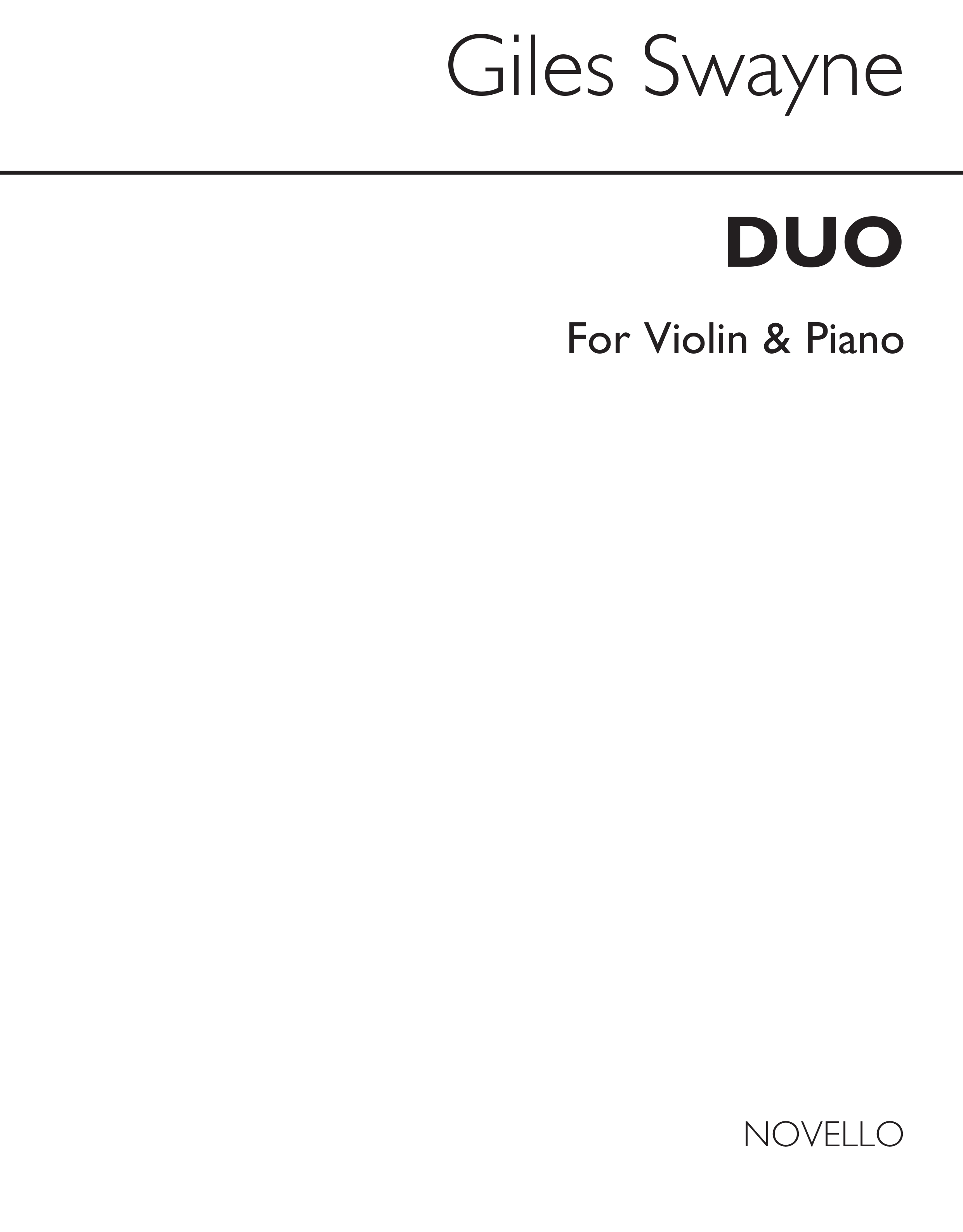 Giles Swayne: Duo For Violin And Piano