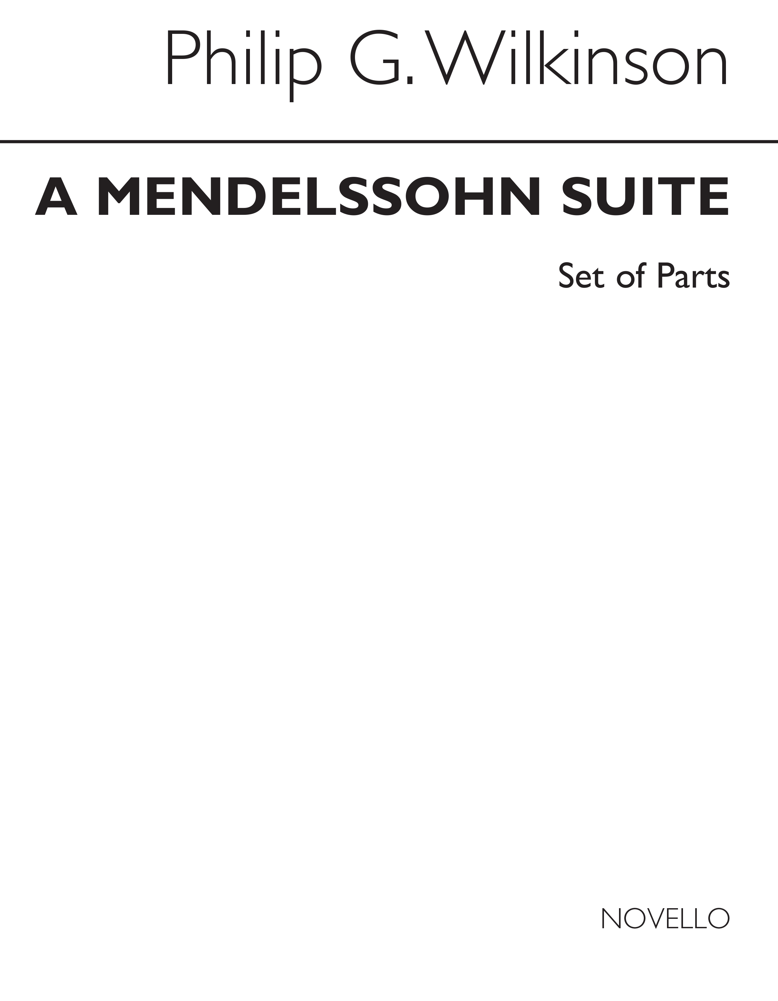 Mendelssohn: Suite For Four Clarinets (Parts)