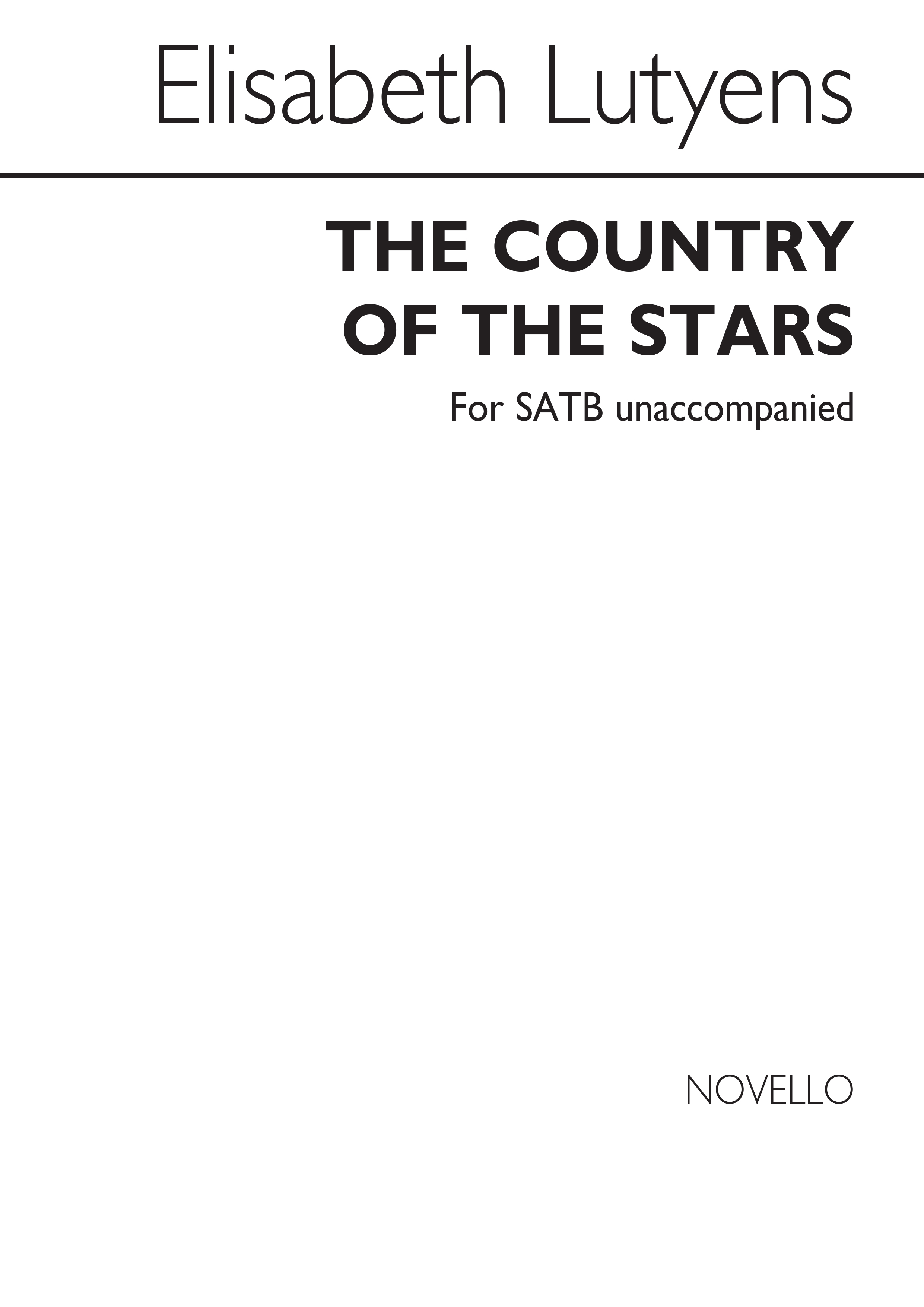 Lutyens: Country Of The Stars for SATB Chorus