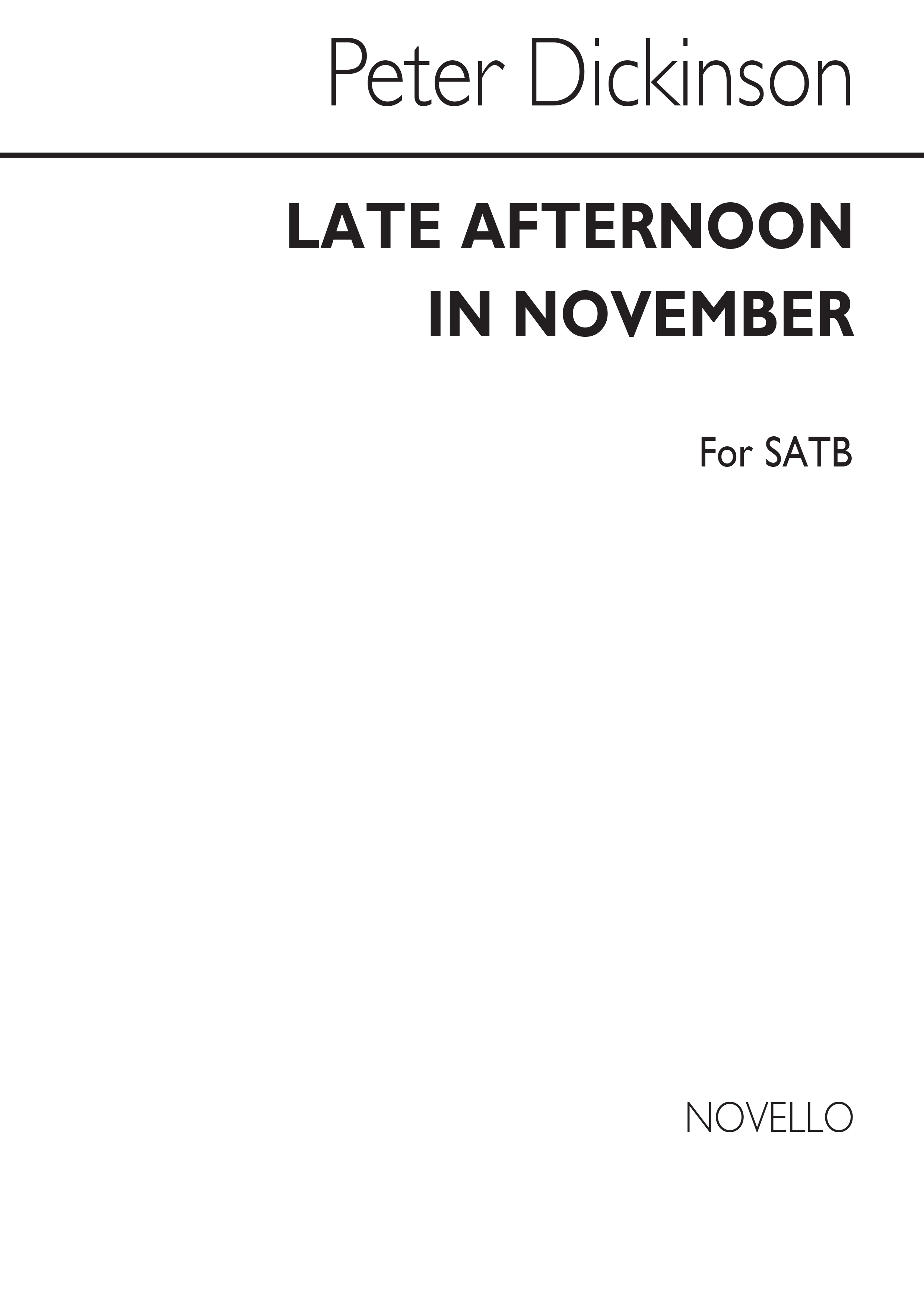 Peter Dickinson: Late Afternoon In November