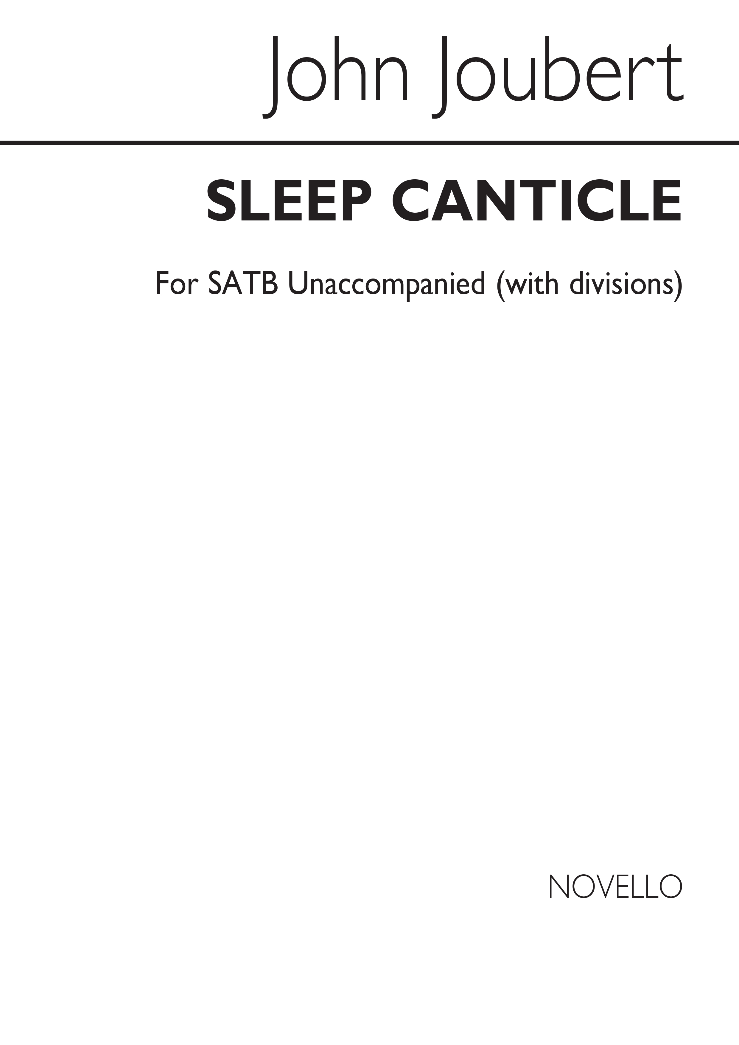 John Joubert: Sleep Canticle