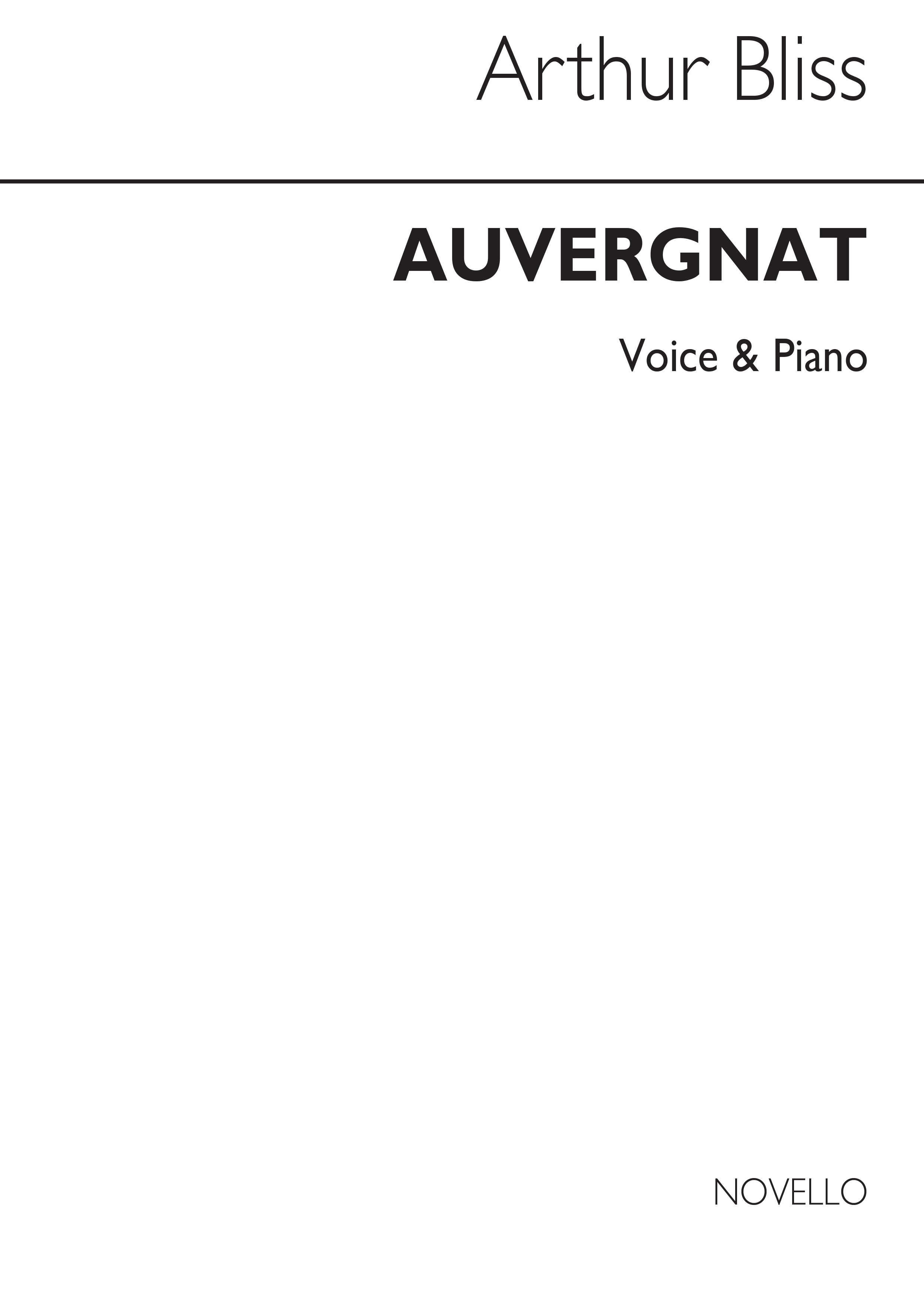 Bliss: Auvergnat Song for High Voice and Piano