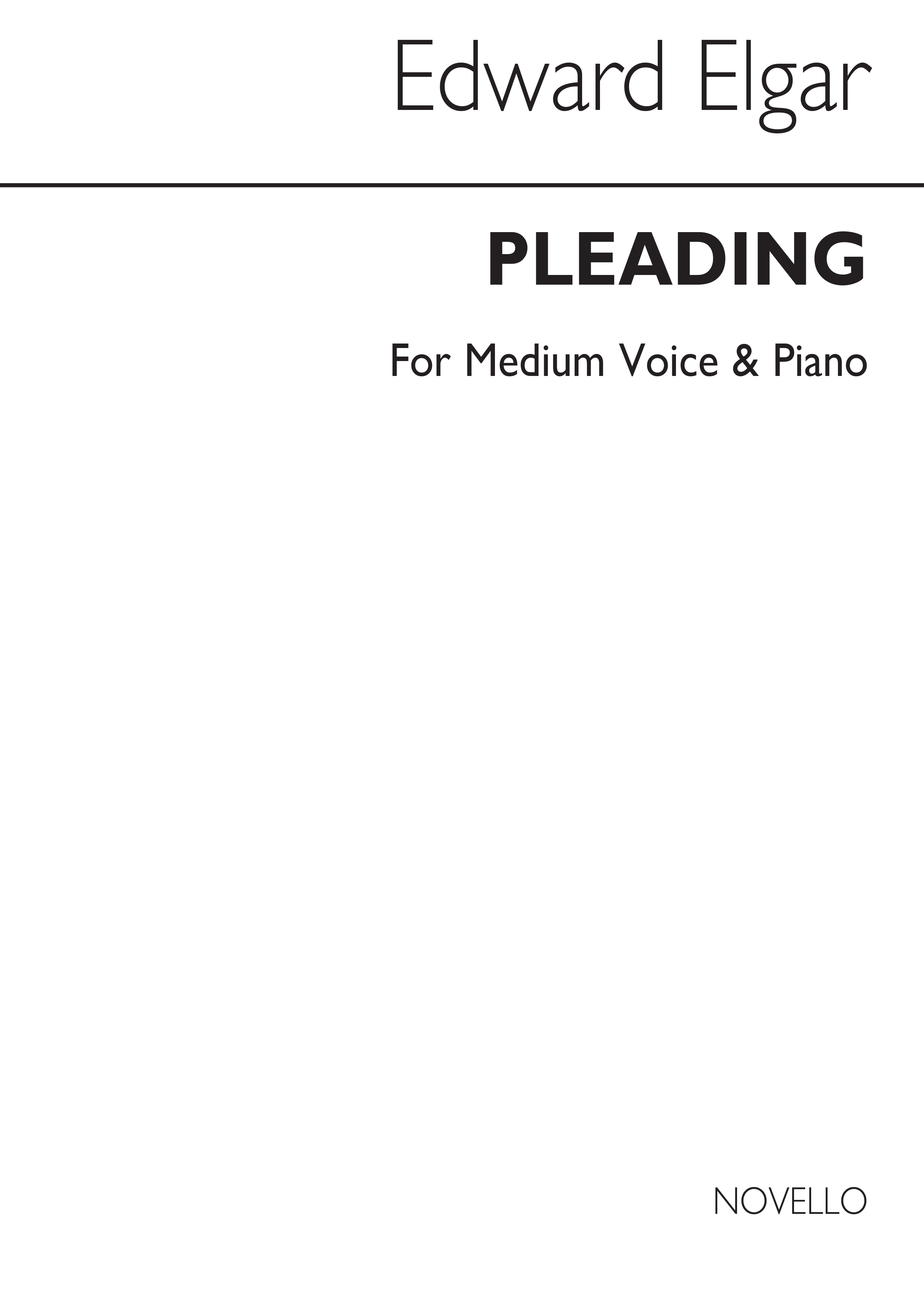 Elgar: Pleading for Medium Voice with Piano