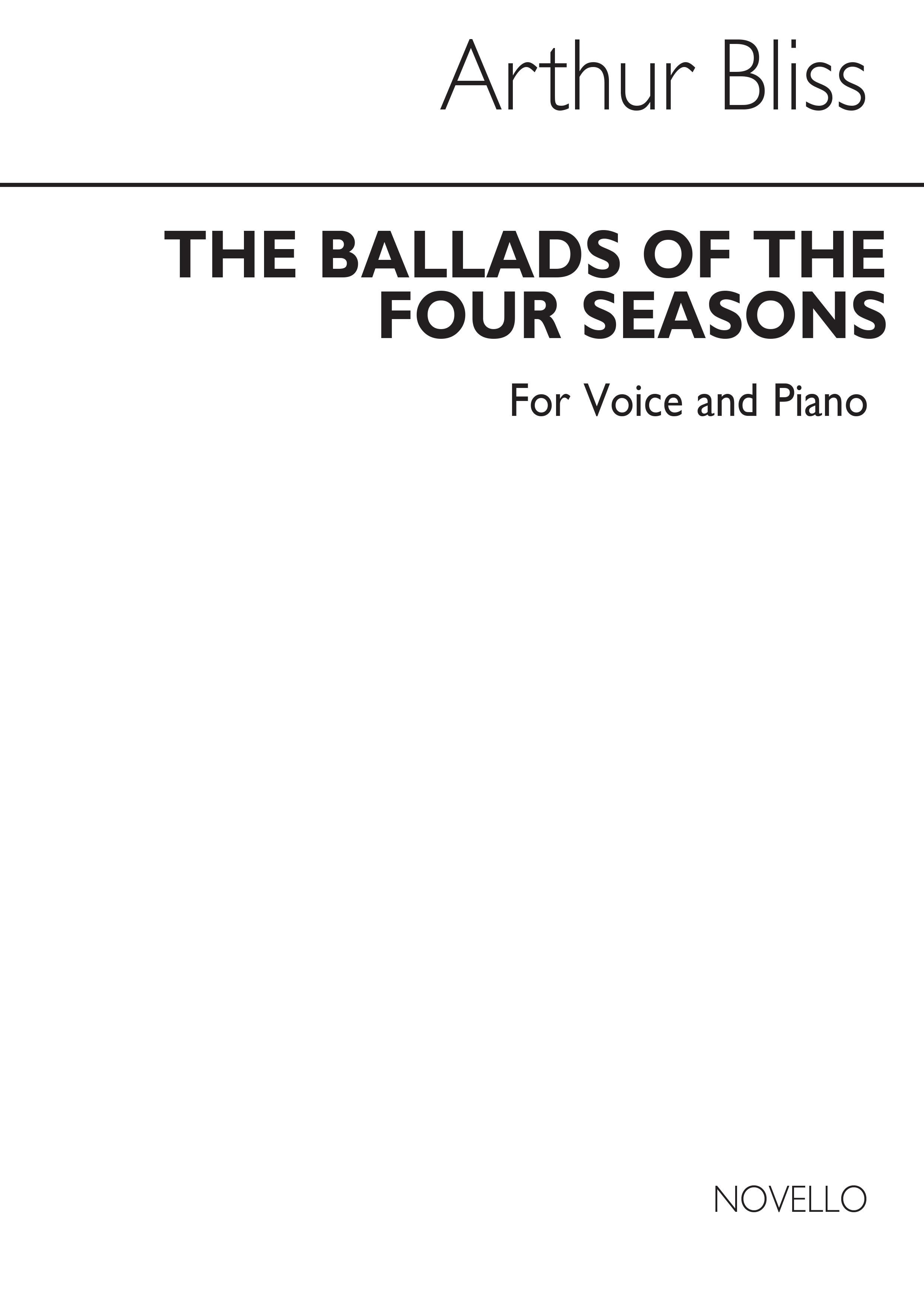 Bliss: Ballads Of The Four Seasons For High Voice