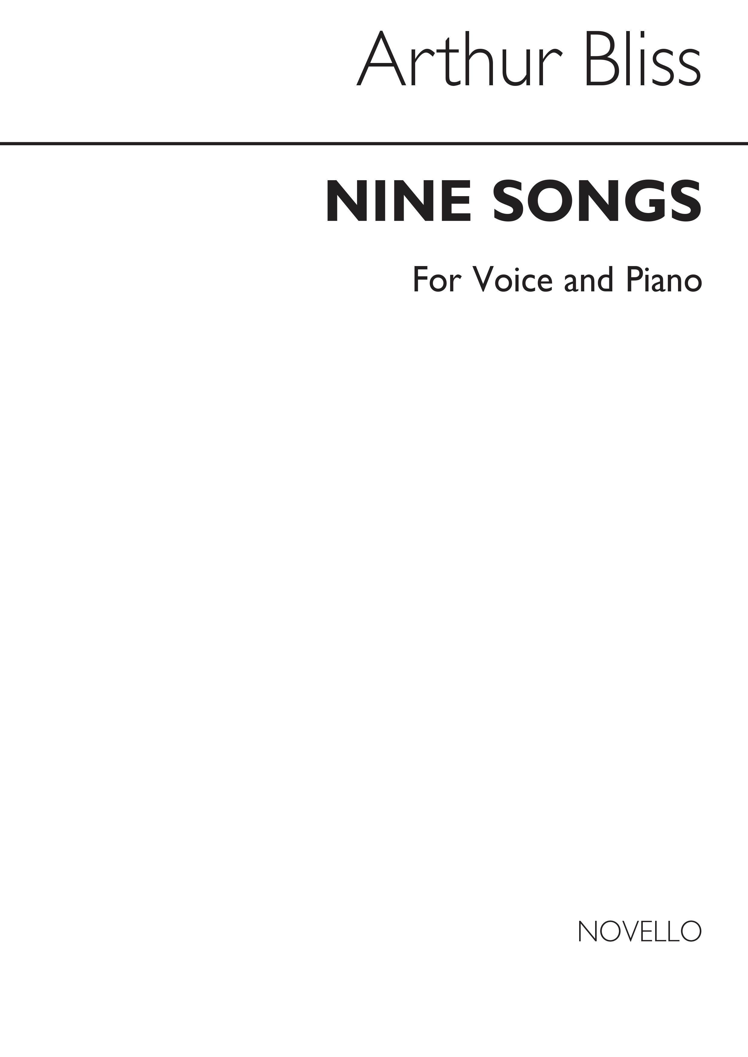 Arthur Bliss: Nine Songs for Voice and Piano