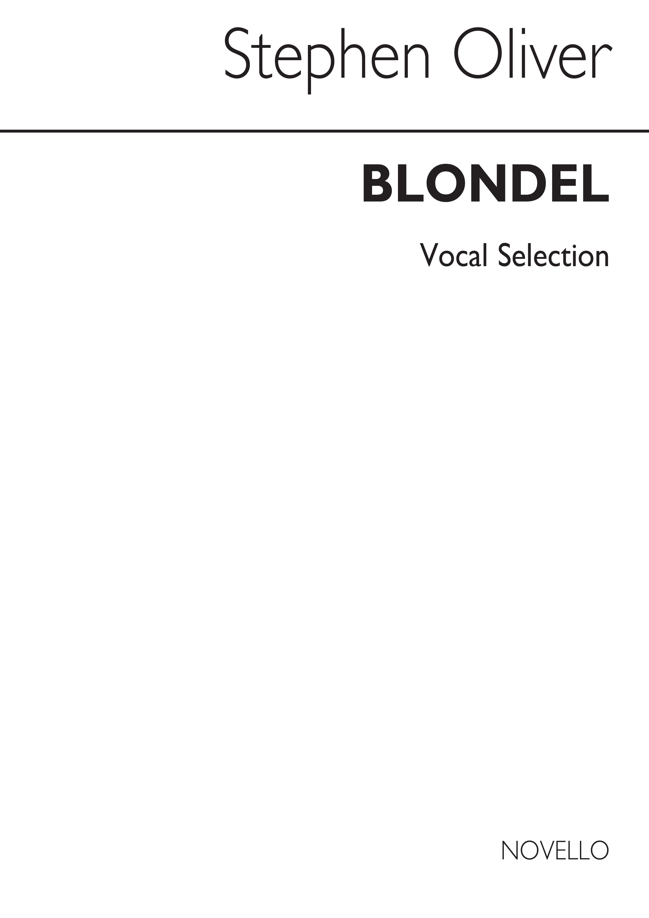 Stephen Oliver: Blondel - Vocal Selection