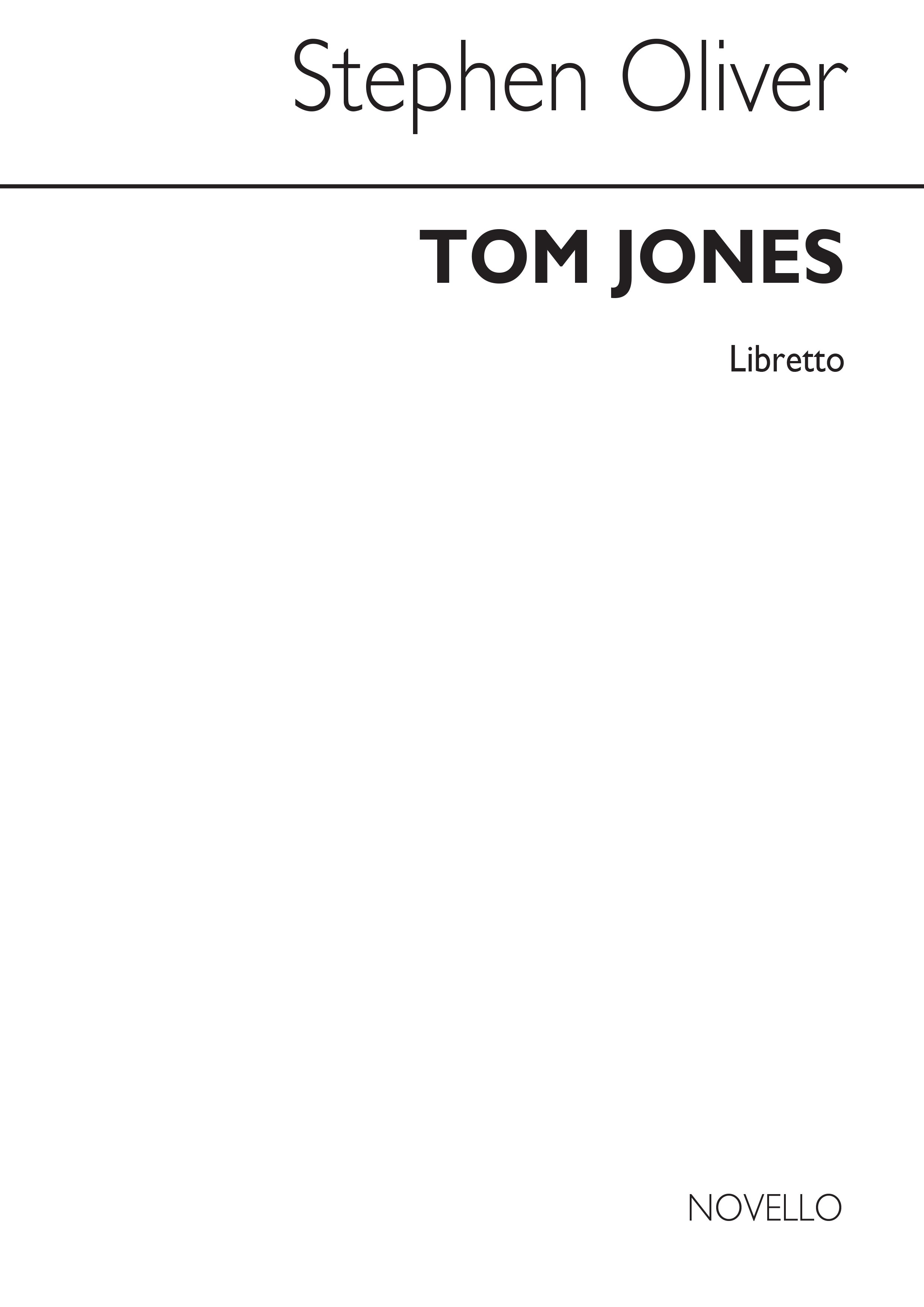 Oliver: Tom Jones (Libretto)