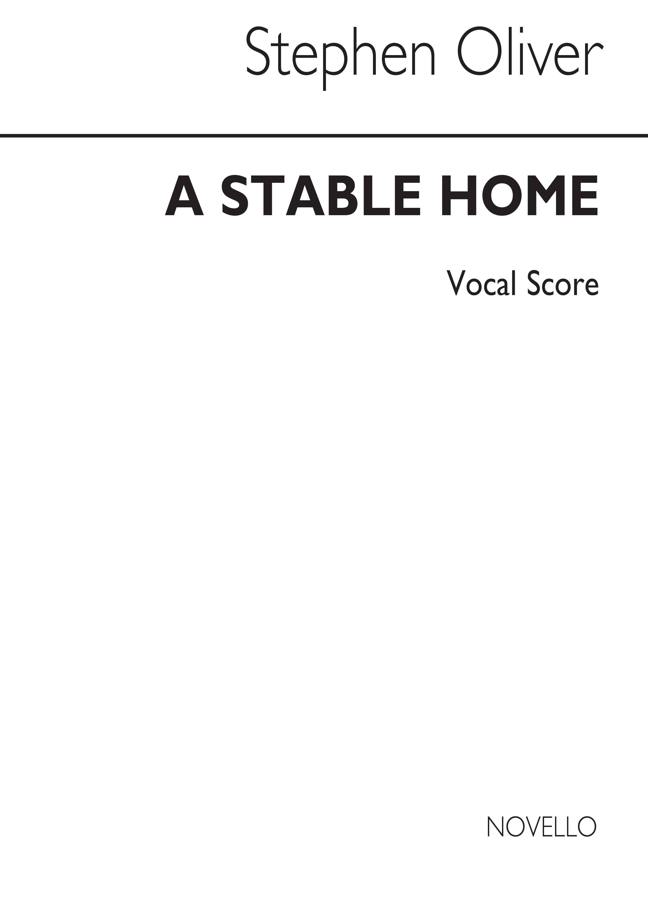 Oliver: Stable Home (Vocal Score)