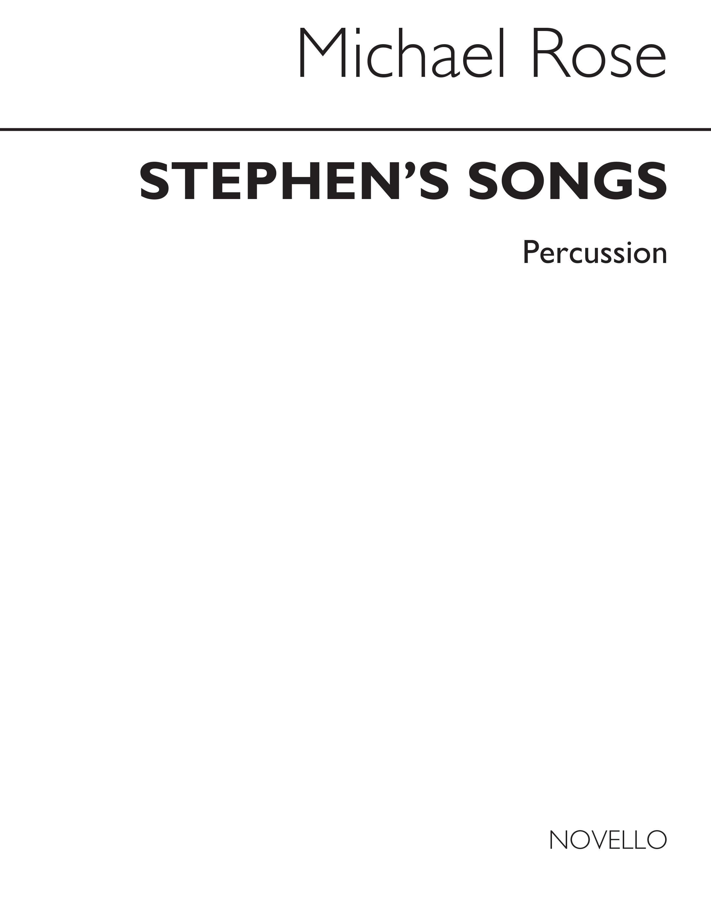 Michael Rose: Stephen's Songs (Percussion)