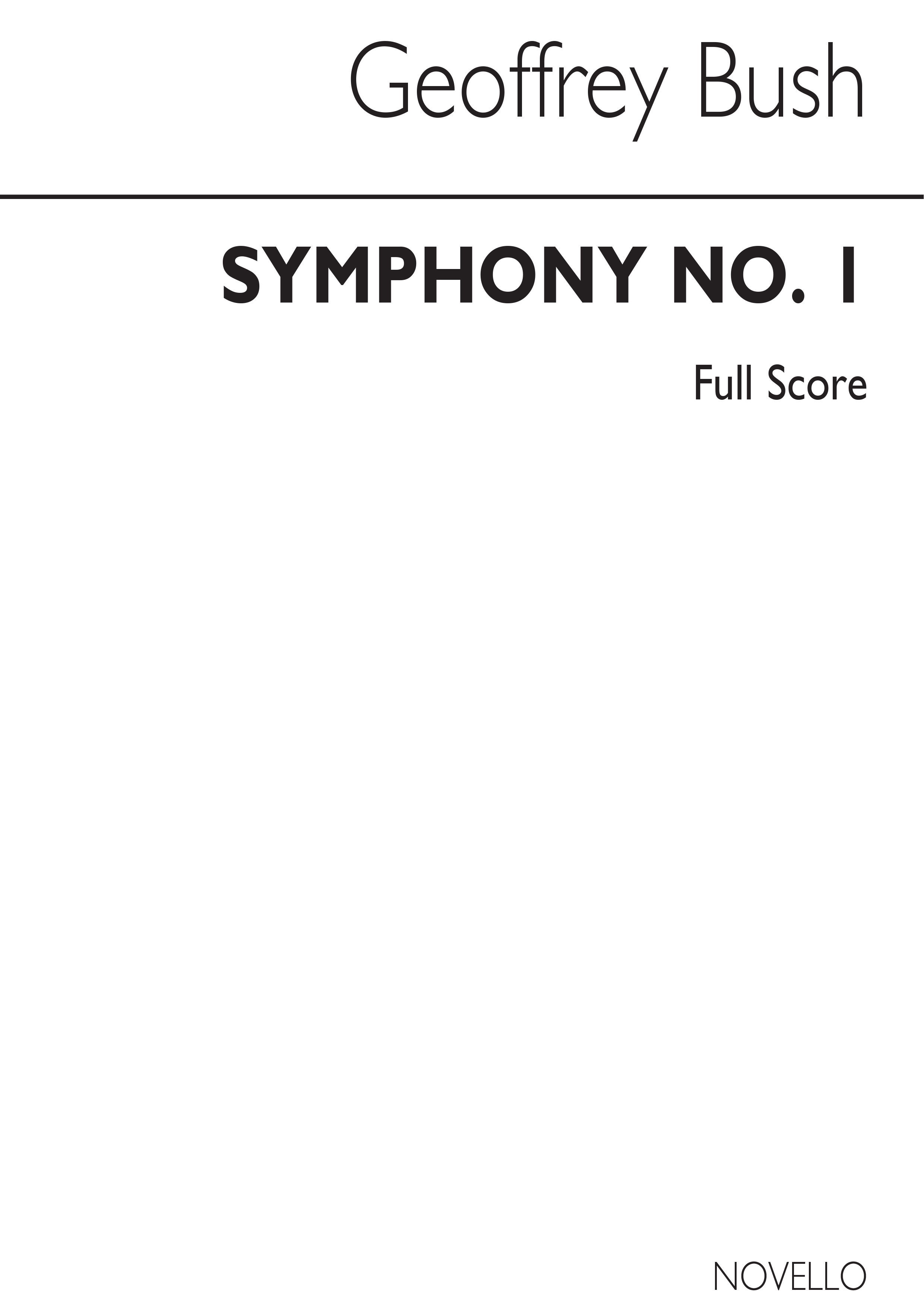 Geoffrey Bush: Symphony No.1 (Score)