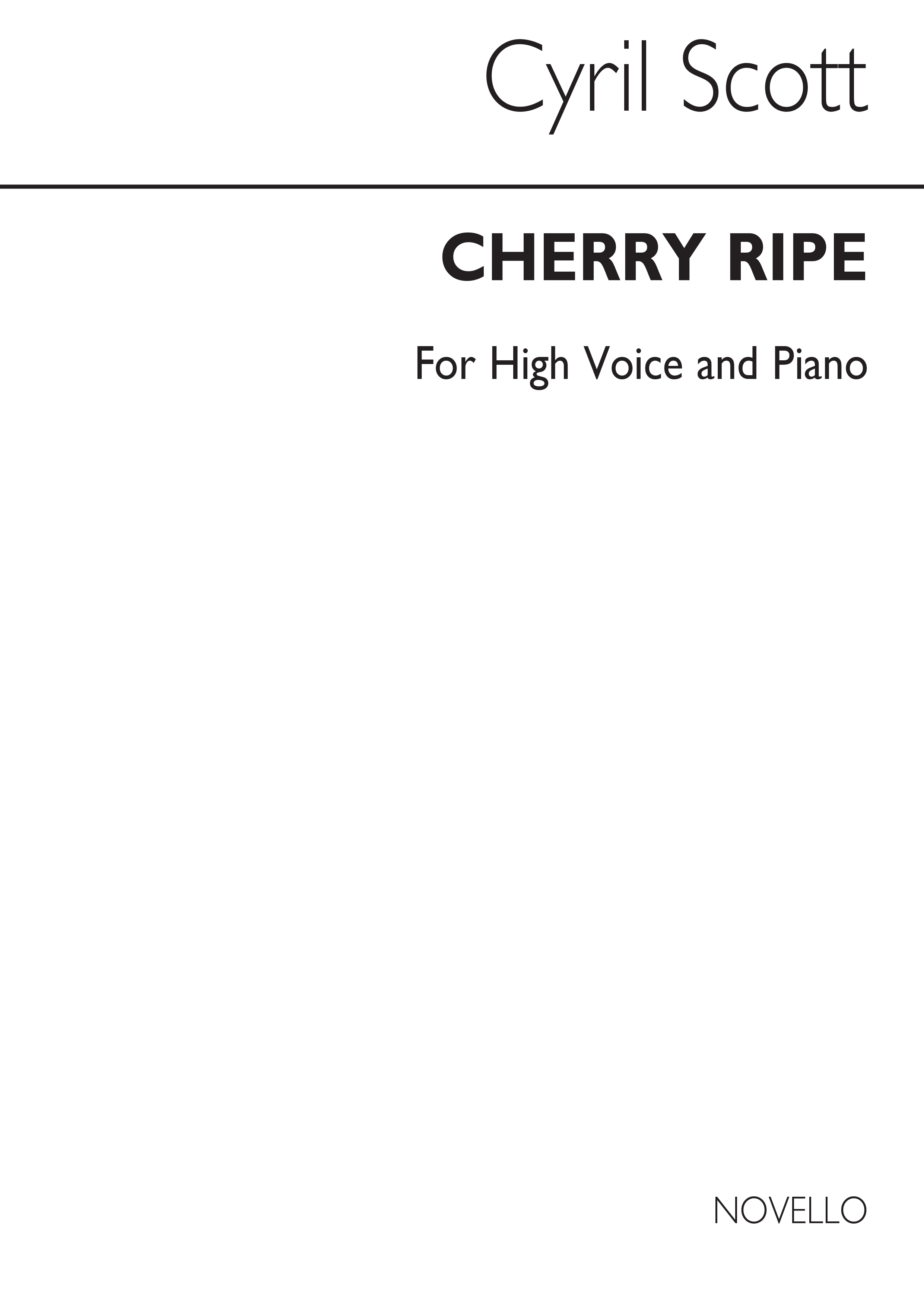 Cyril Scott: Cherry Ripe-high Voice/Piano