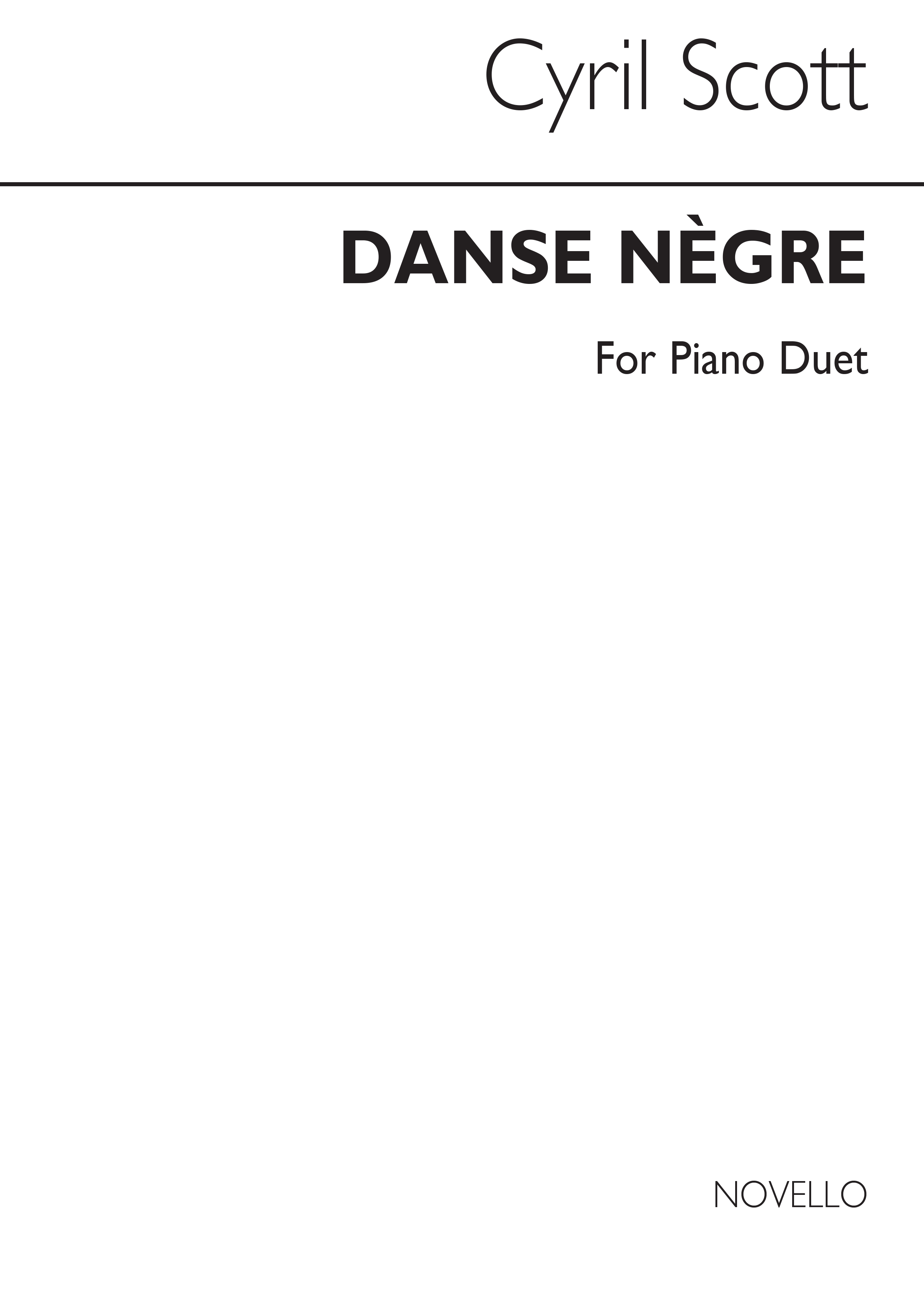 Cyril Scott: Dance Negre Op58 No.5 Piano Duet