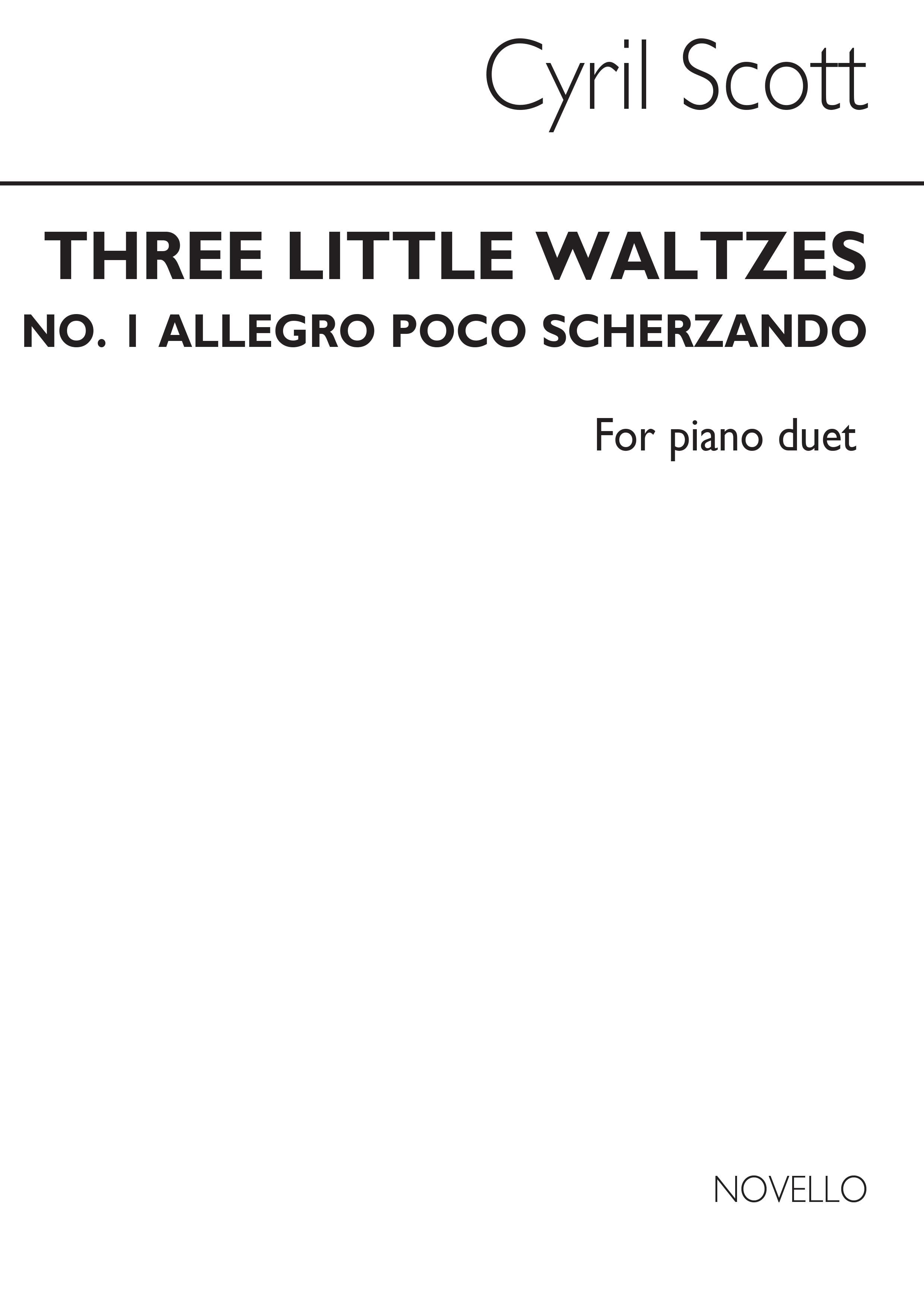 Cyril Scott: Three Little Waltzes (Mov.1-allegro Poco Scherzando) Piano Duet