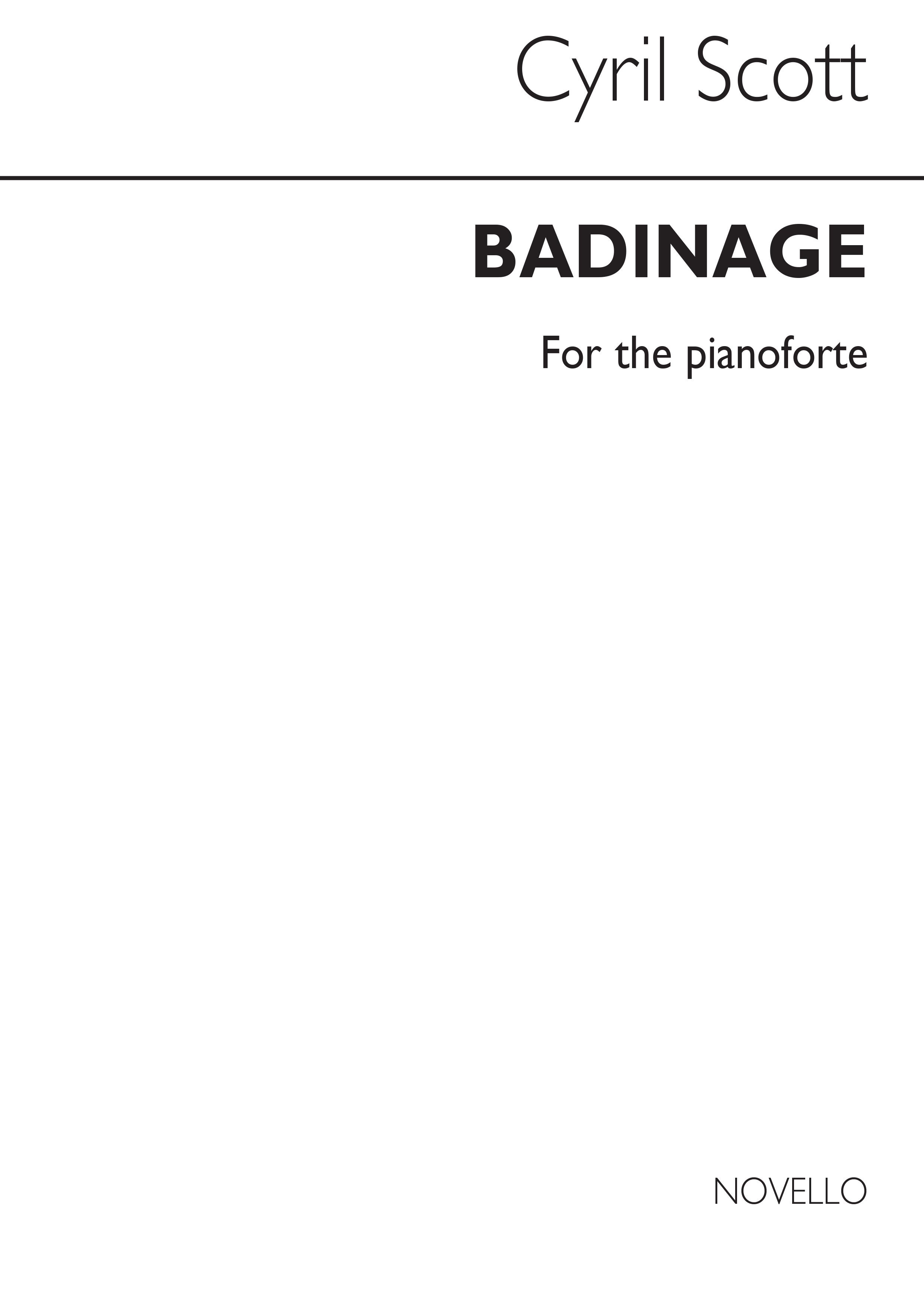 Scott: Badinage for Piano