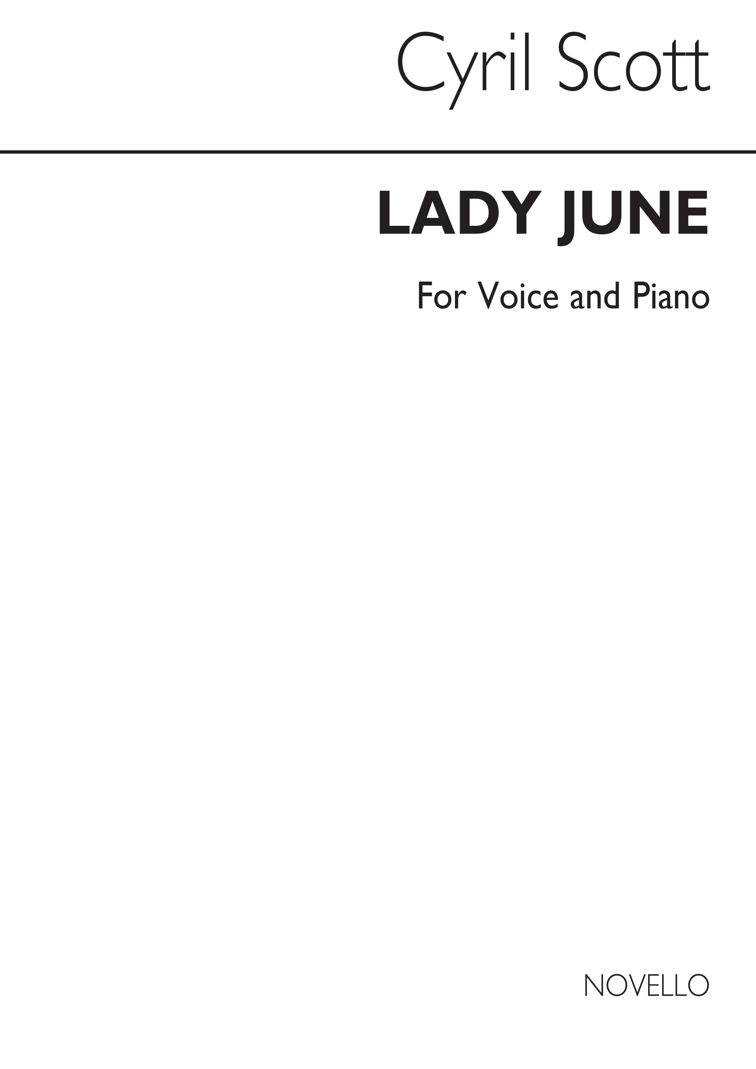 Cyril Scott: Lady June Voice/Piano