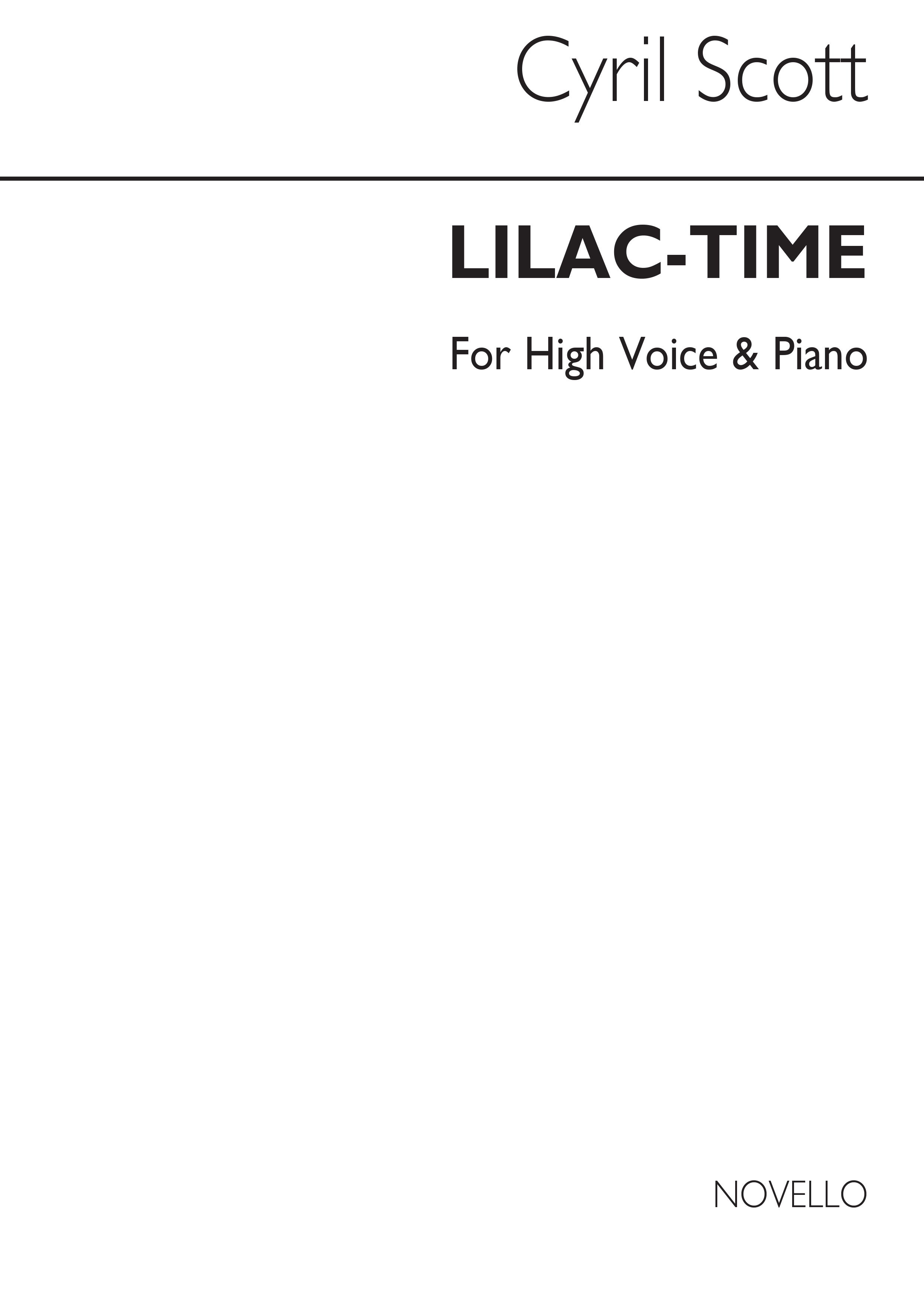 Cyril Scott: Lilac-time-high Voice/Piano