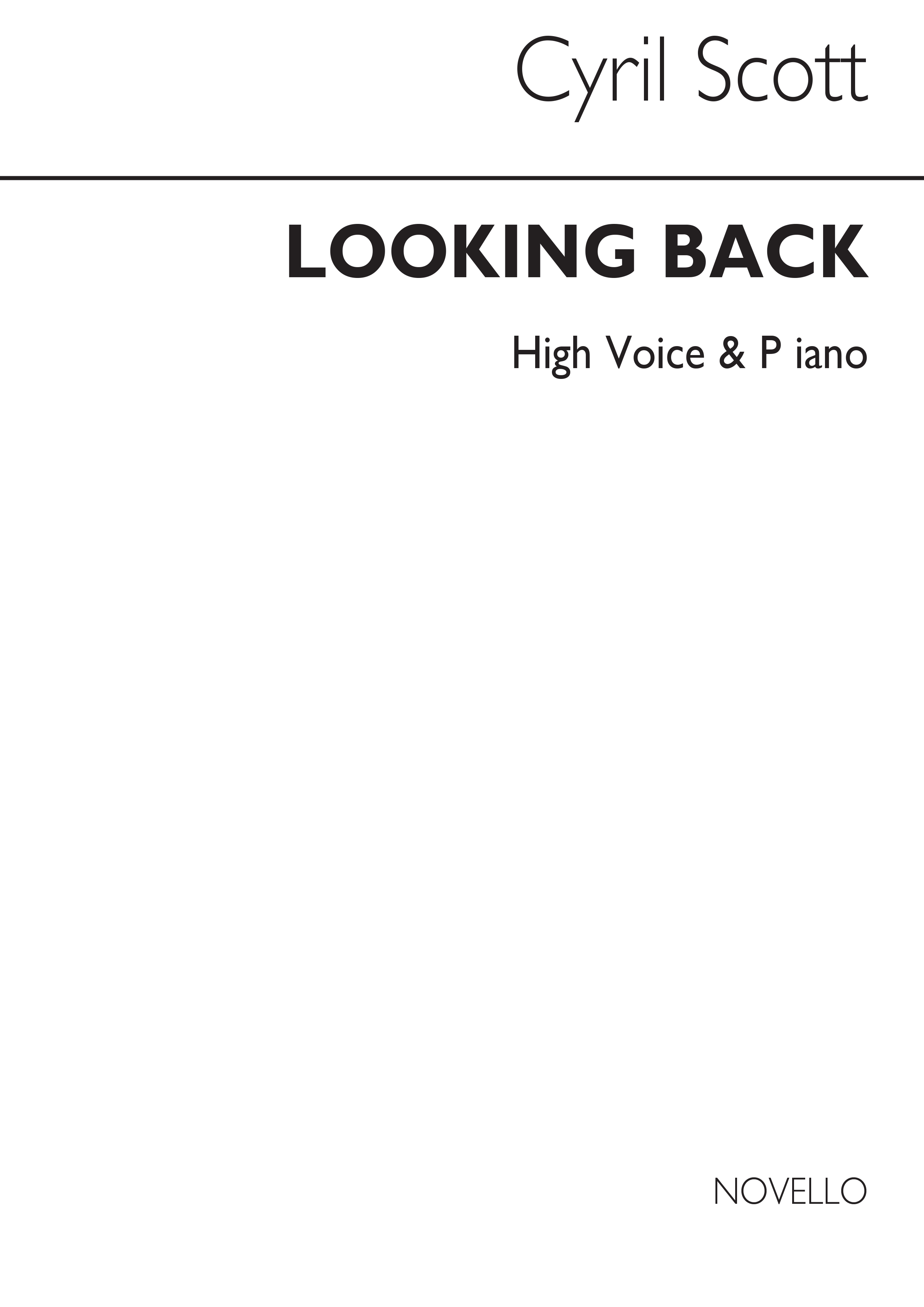 Cyril Scott: Looking Back-high Voice/Piano (Key-f)