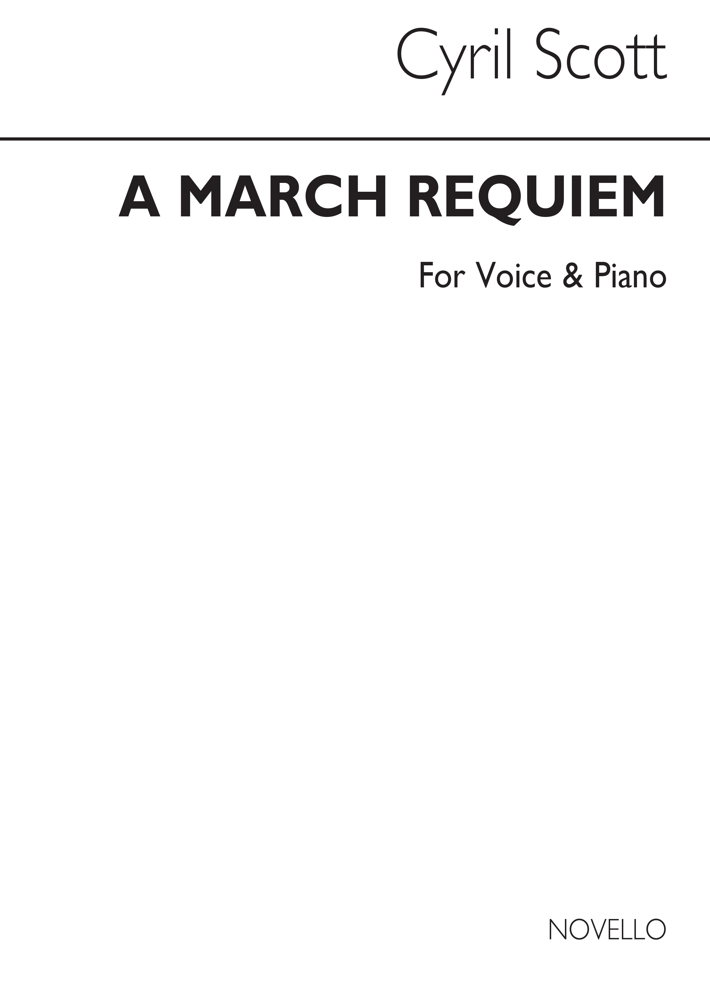 Cyril Scott: A March Requiem Voice/Piano