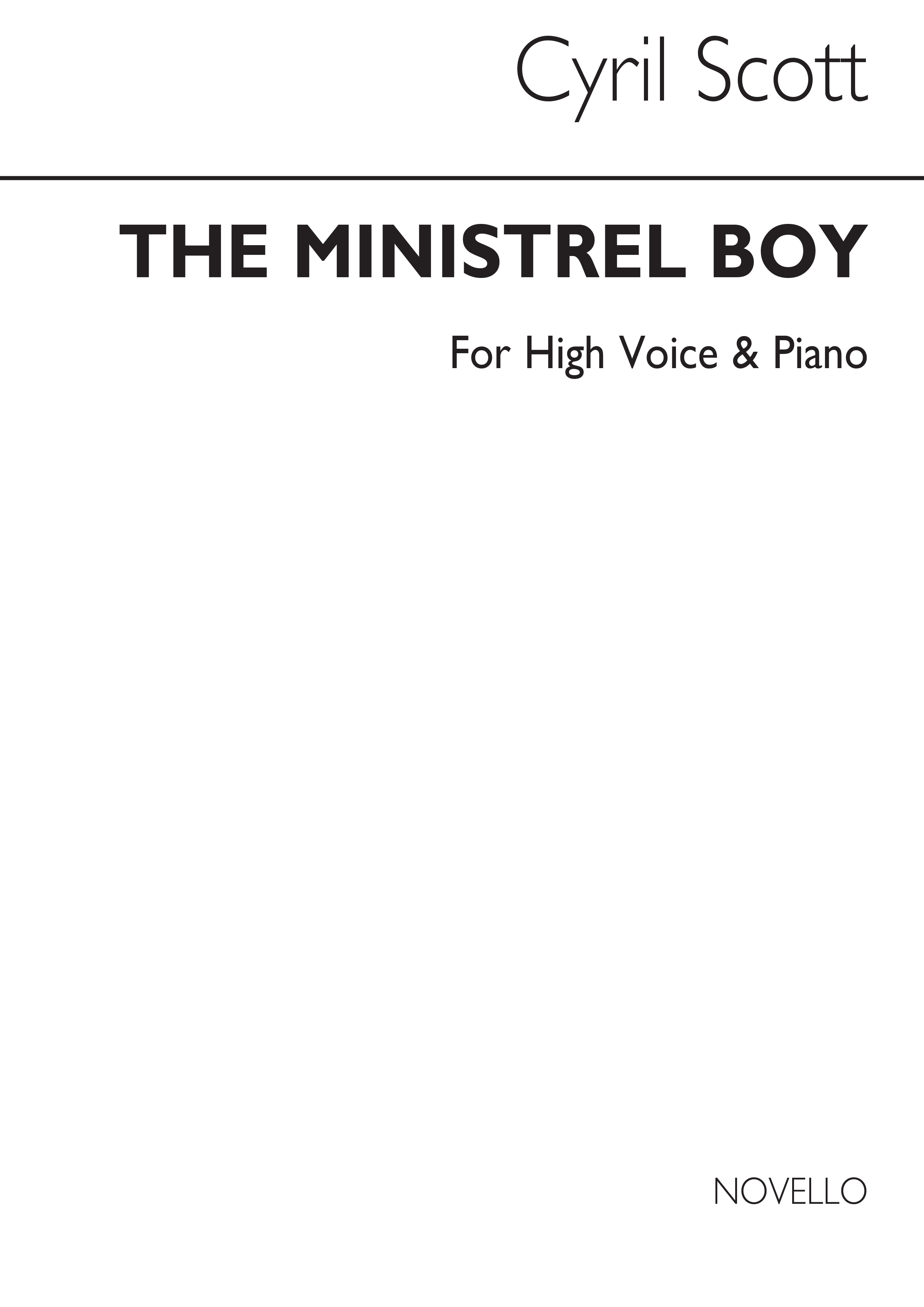 Cyril Scott: The Minstrel Boy-high Voice/Piano (Key-f)