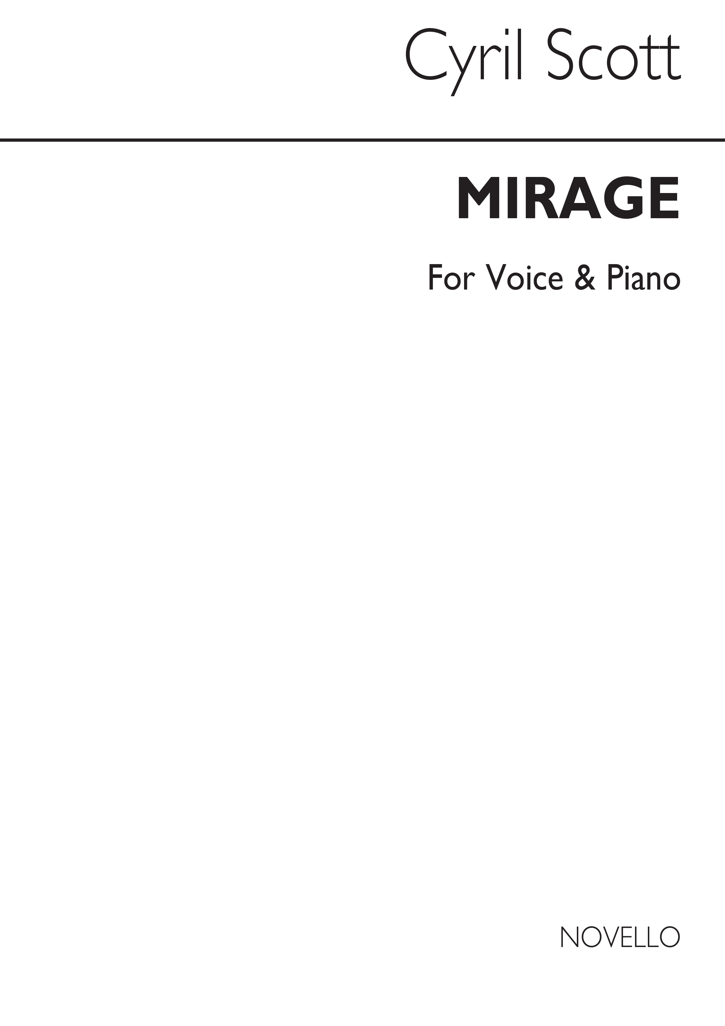 Cyril Scott: Mirage Op70 No.2 Voice/Piano