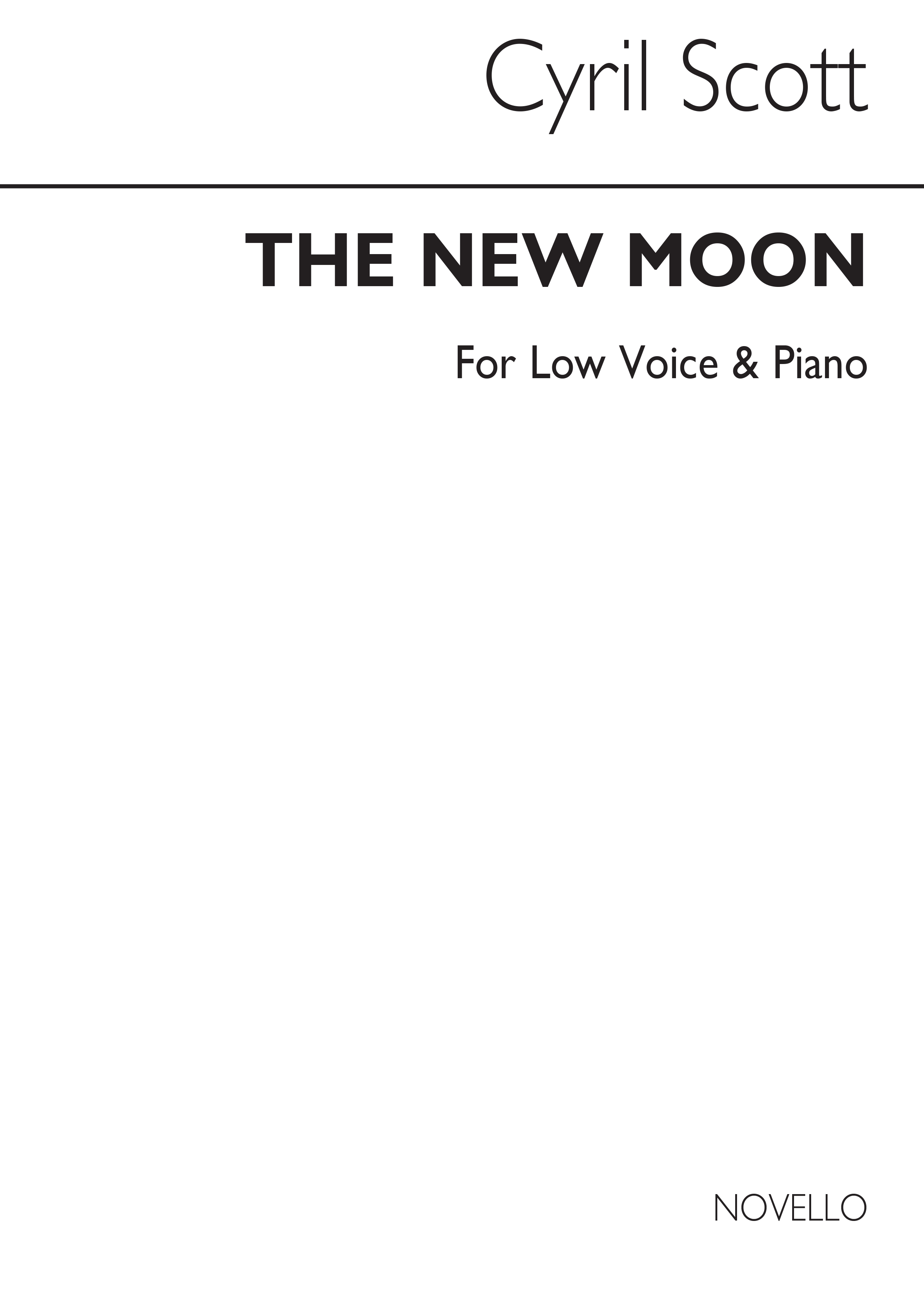 Cyril Scott: New Moon Op74 No.6-low Voice/Piano (Key-e)